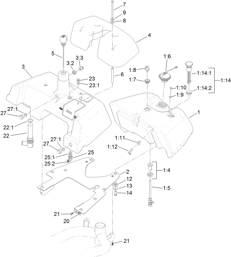 Fuel and Hydraulic Tank Assembly