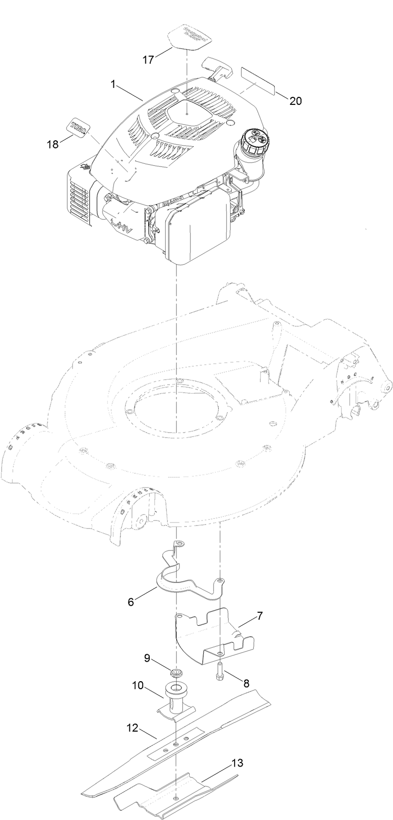 Engine and Blade Assembly