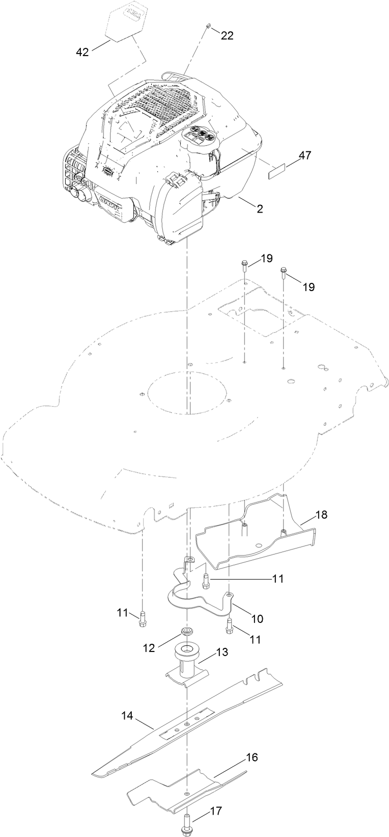 Engine and Blade Assembly