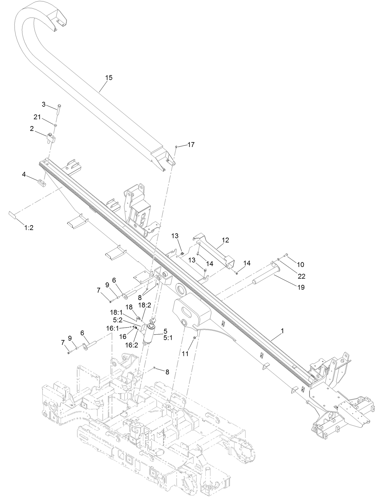Thrust Frame Hose Carrier Assembly