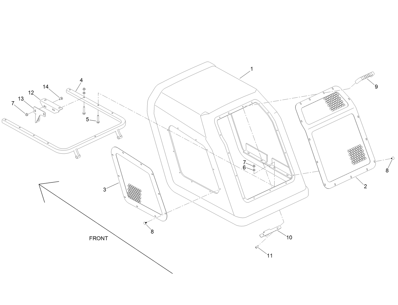 Rear Hood Assembly No. 133-9540