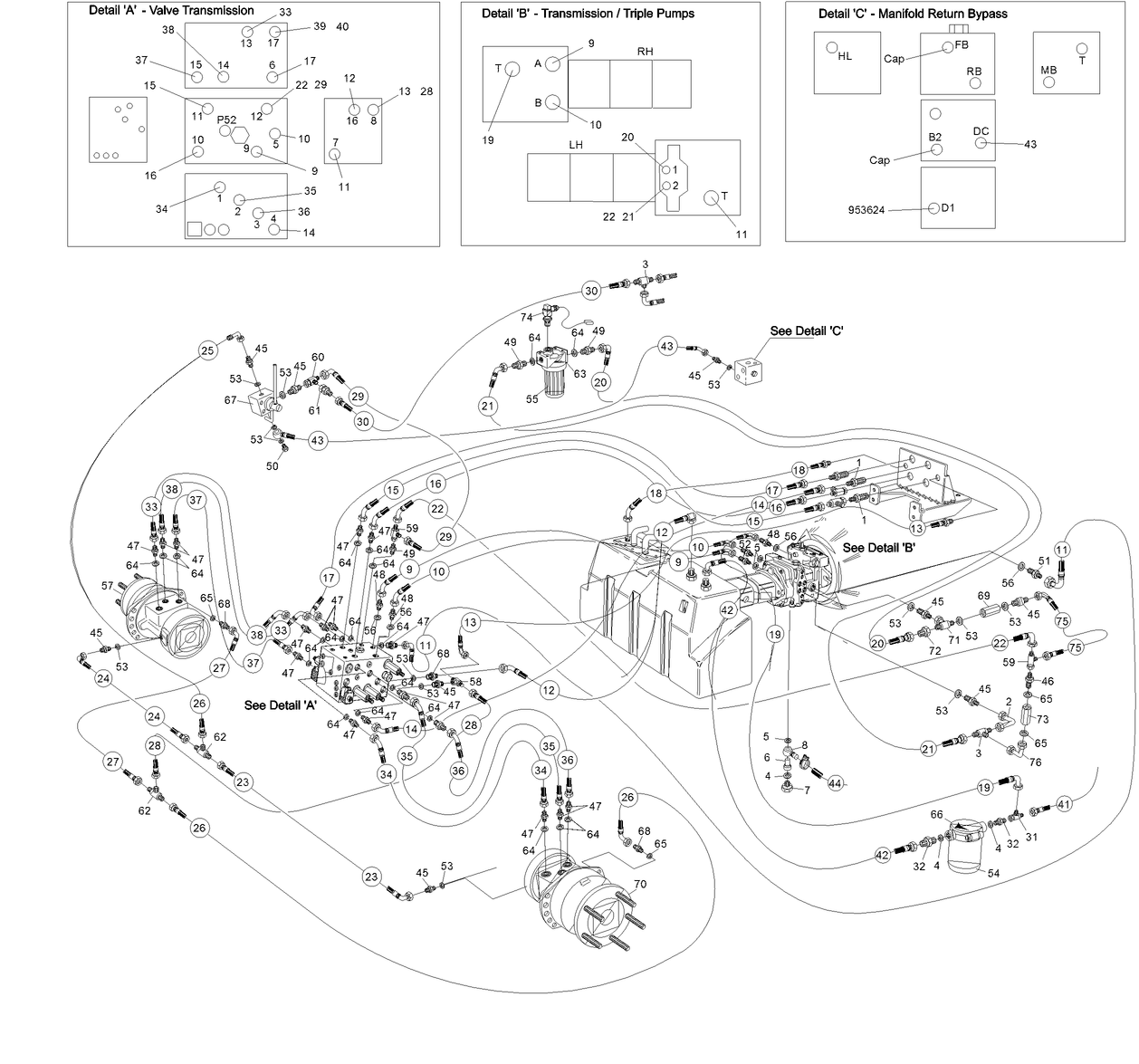 Hydraulic Circuit Front Transmission