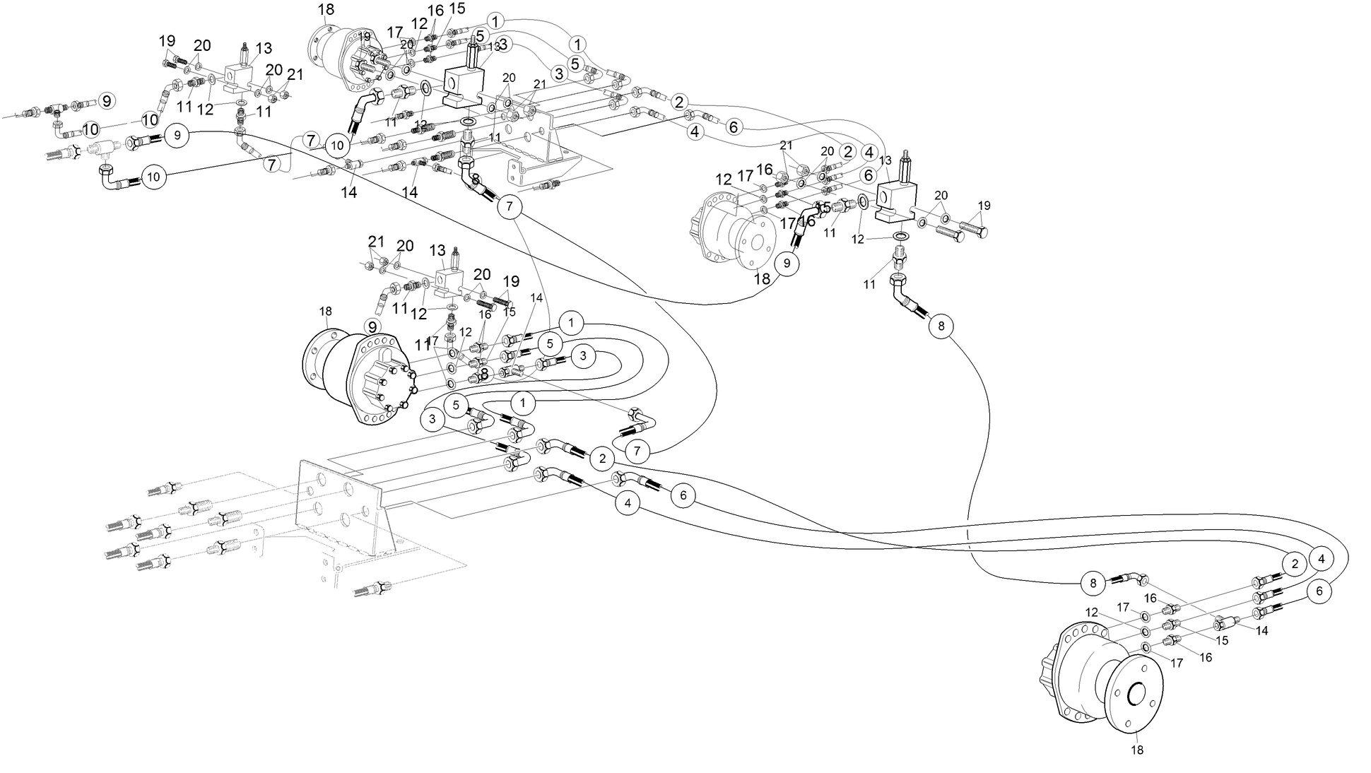 Rear Transmission Hydraulic Circuit