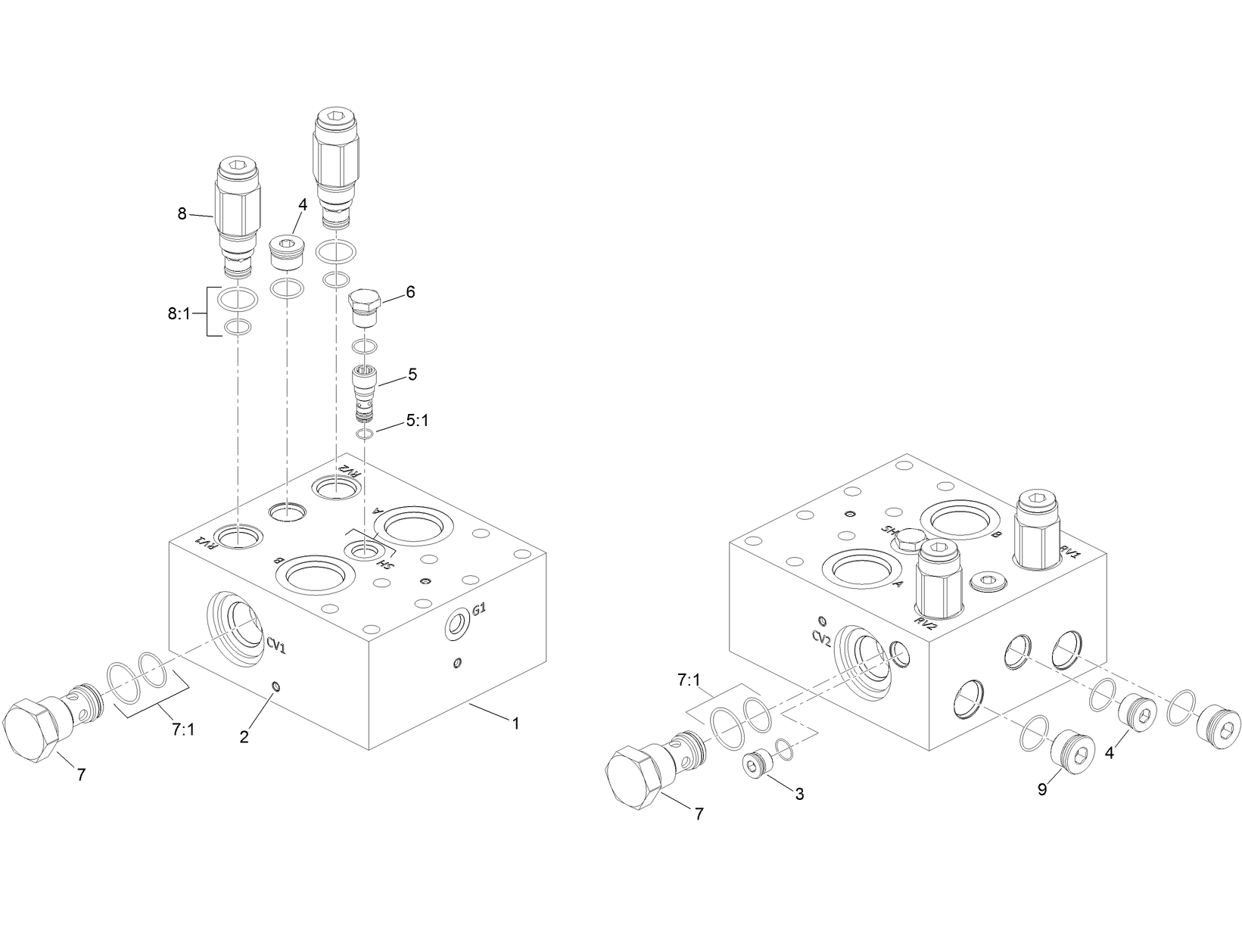 Rotary Relief Manifold Assembly No. 133-5961