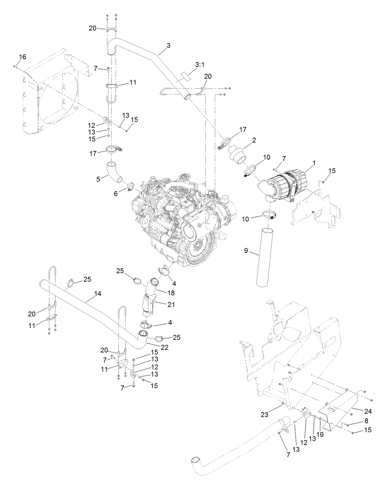 Engine Intake and Exhaust Assembly
