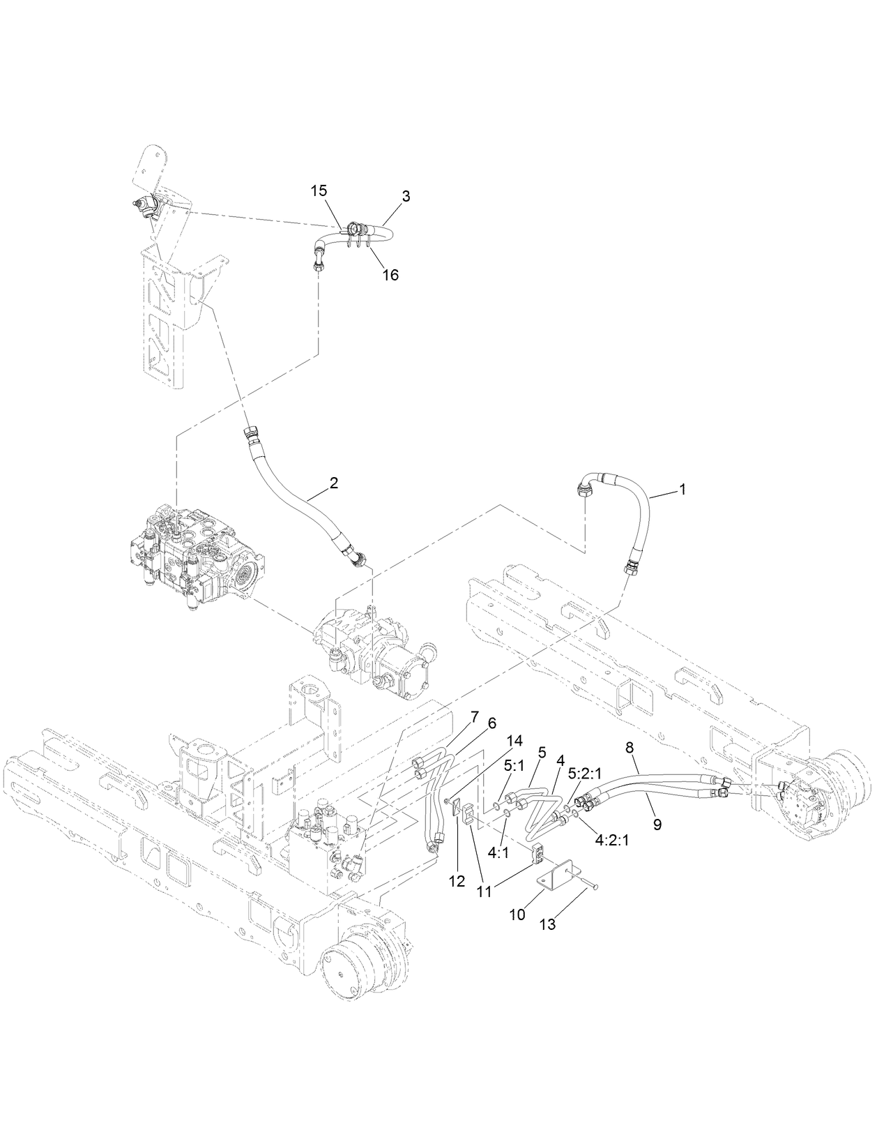 Wheel Motor Hydraulic Hose Assembly