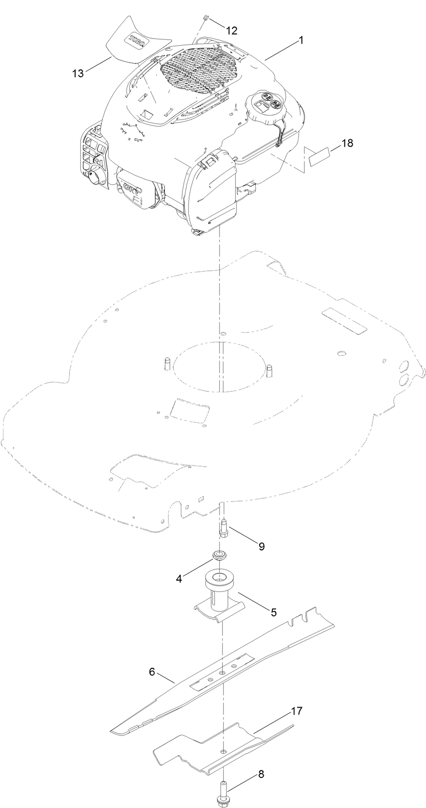 Engine and Blade Assembly