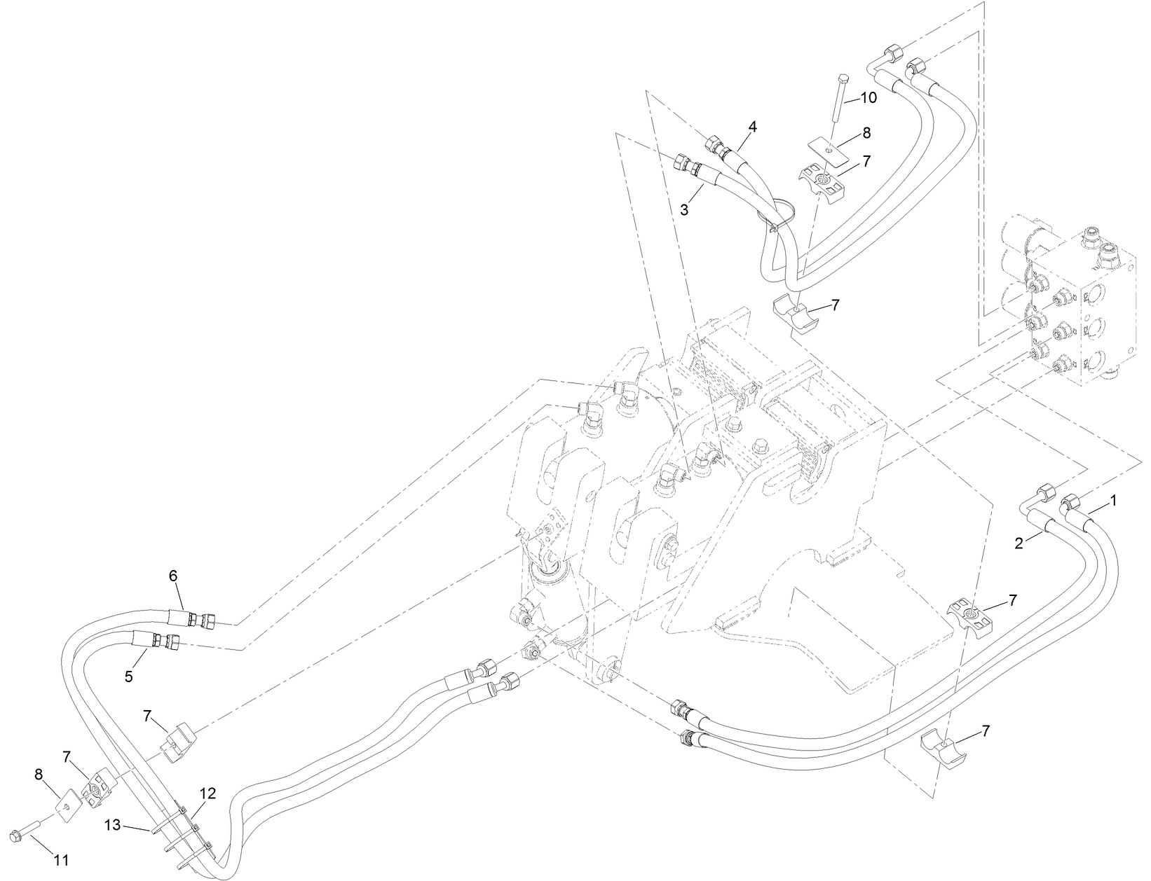 Wrench Manifold Hydraulic Hose Assembly