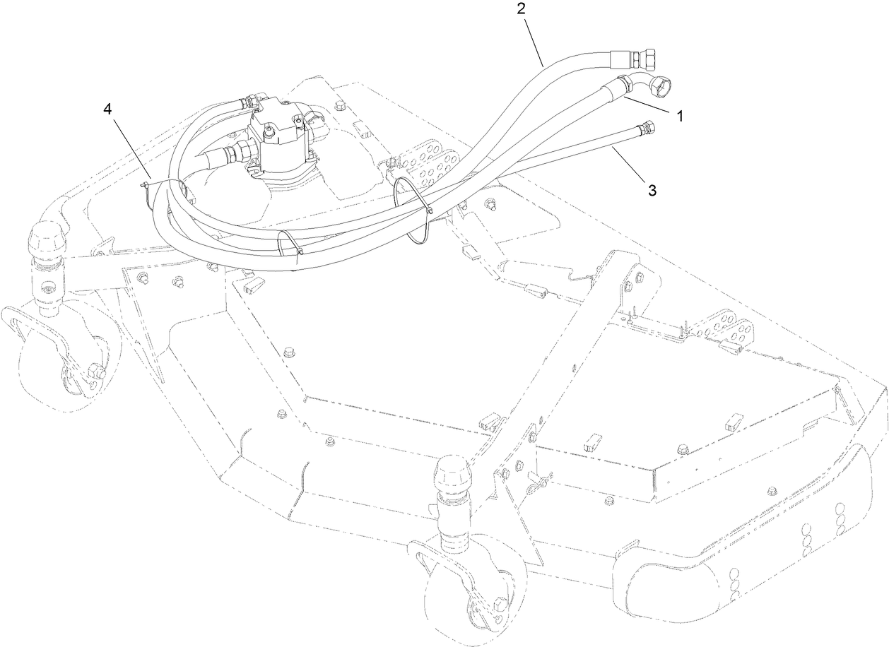 Front Deck Hose Routing Assembly