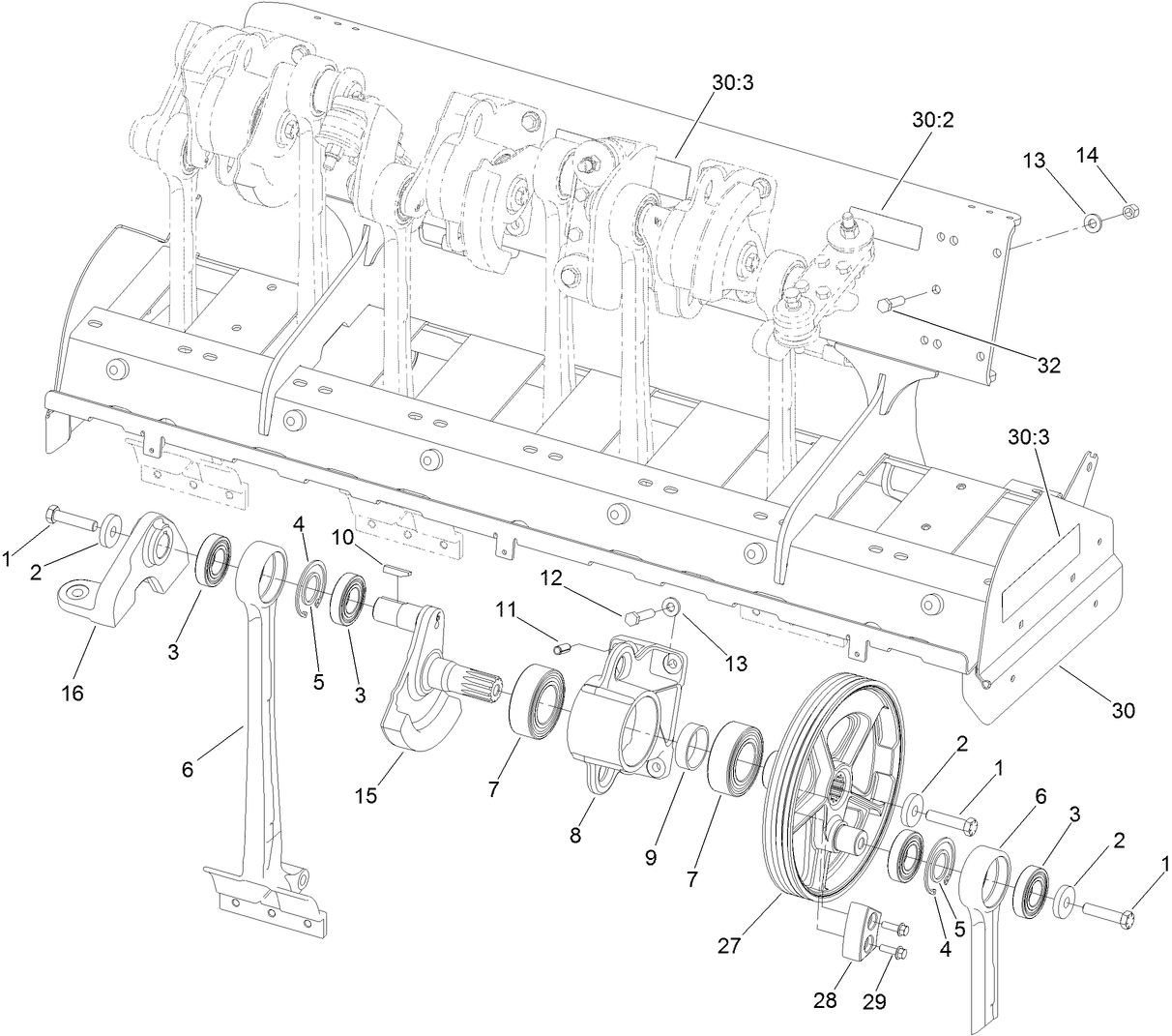 No. 1 and No. 2 Crankarm Assembly