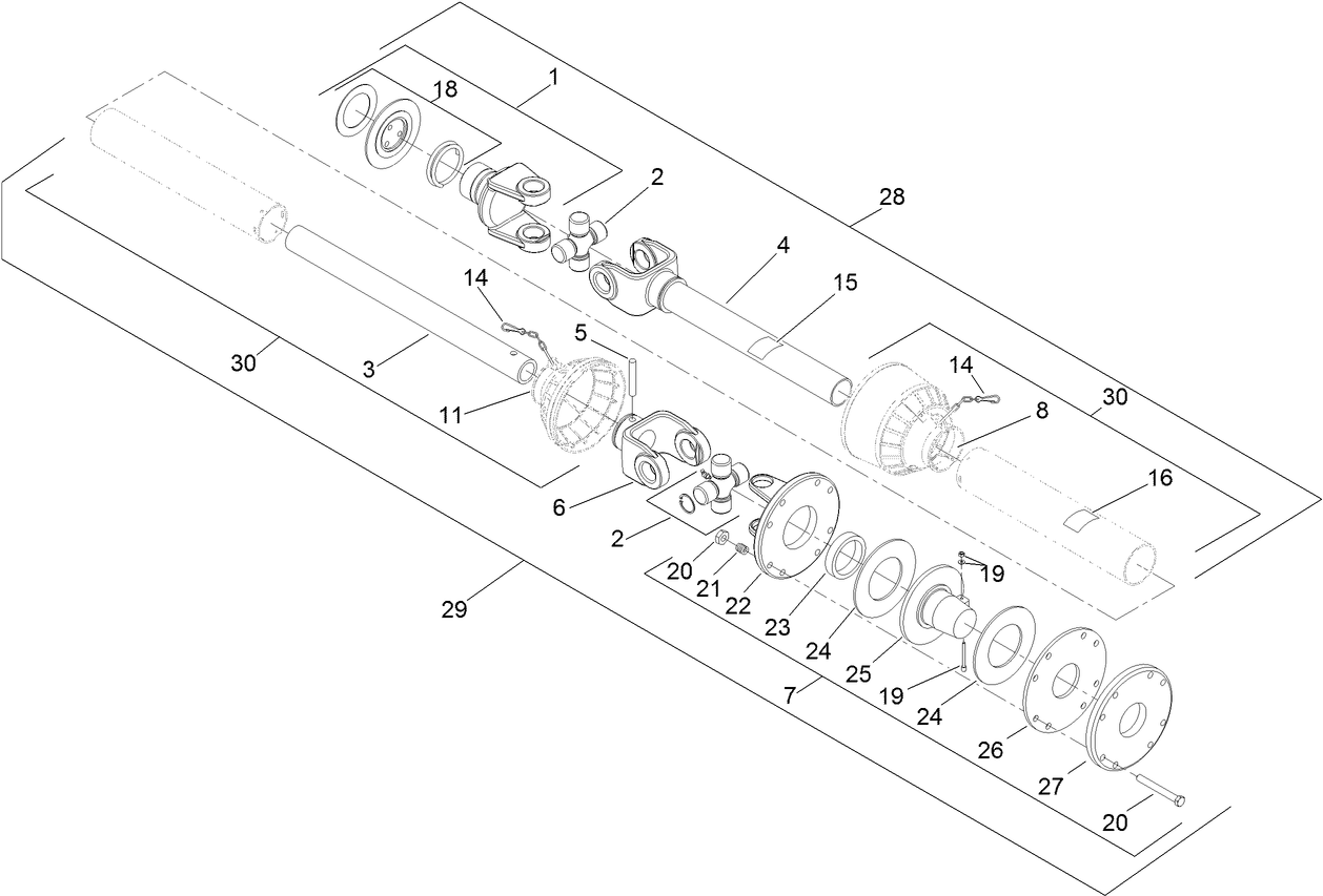 PTO Shaft Assembly No. 137-7322