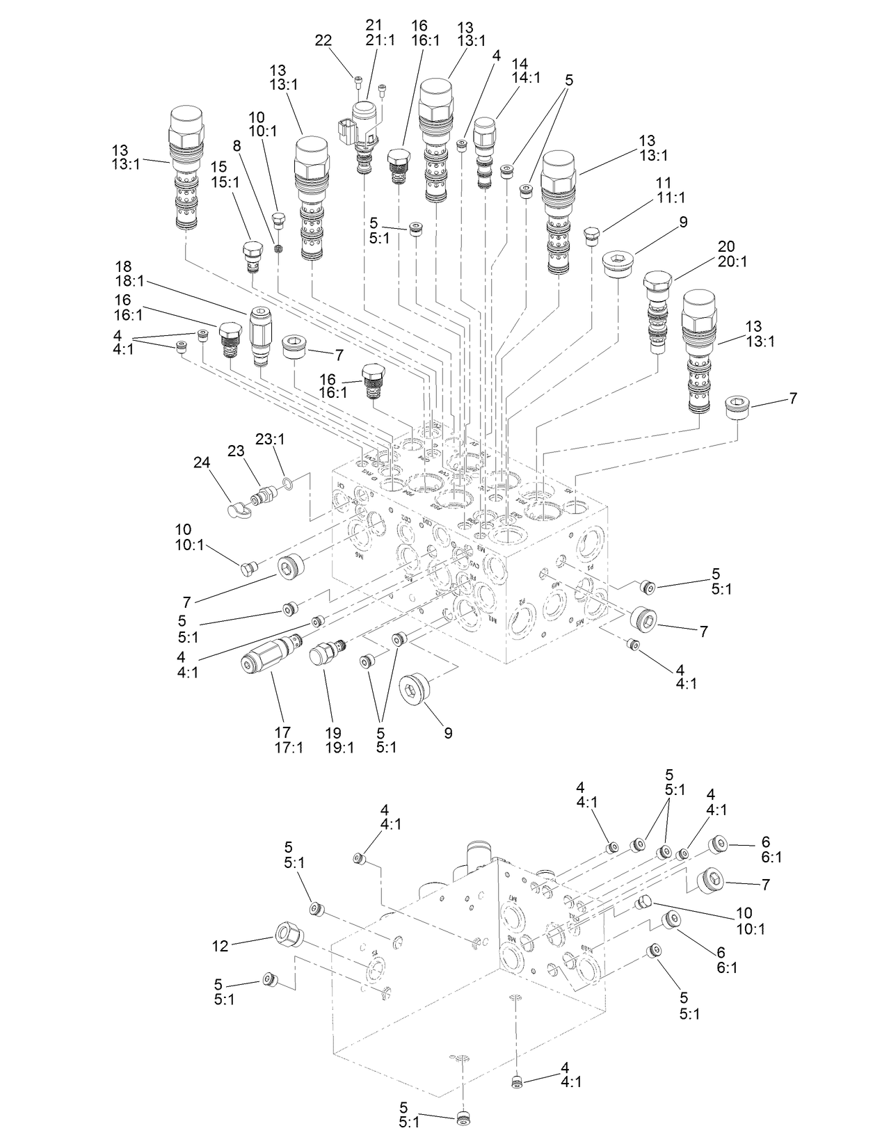 Hydraulic Traction Valve Manifold Assembly No. 132-1397