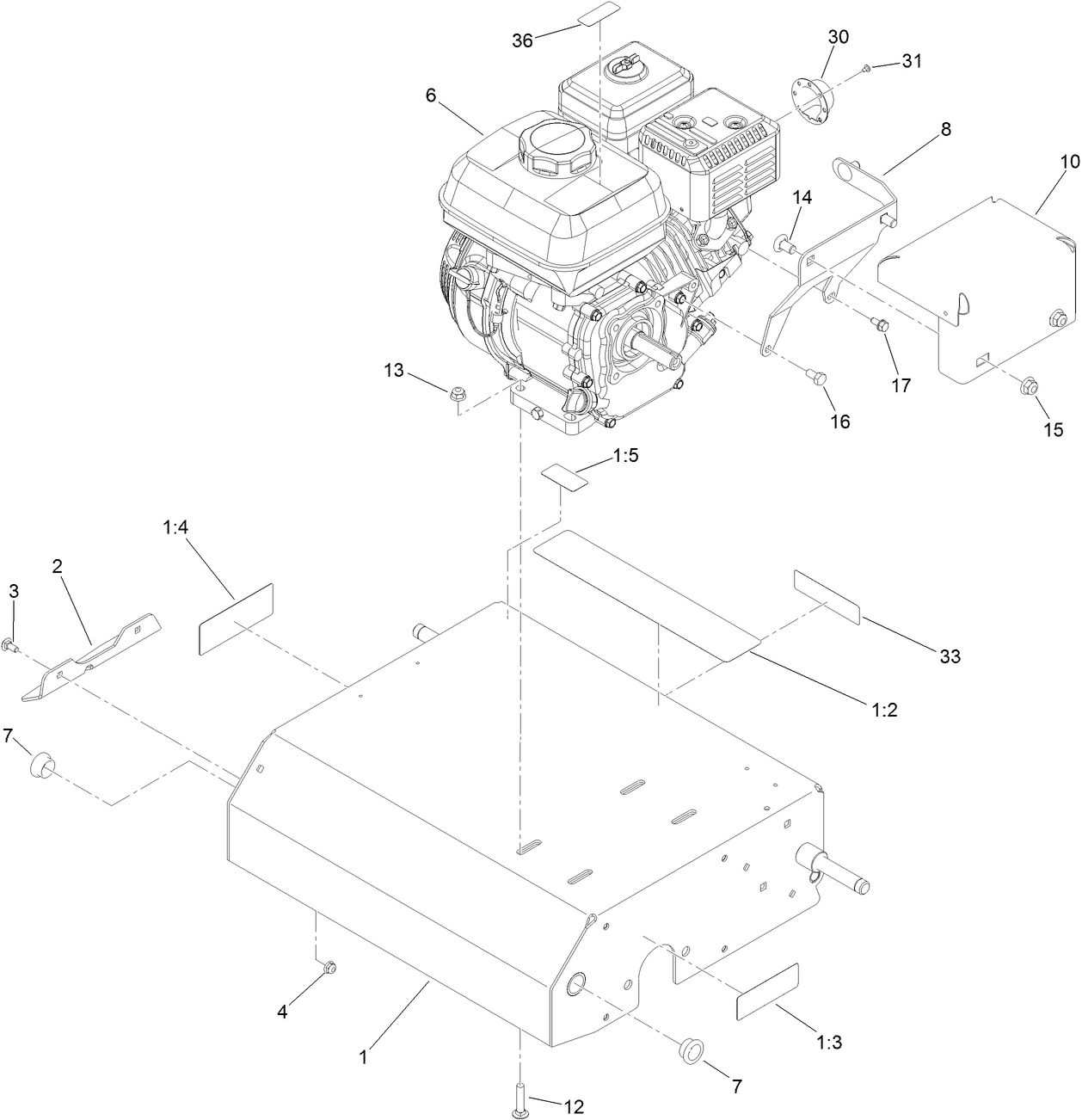 Engine and Frame Assembly