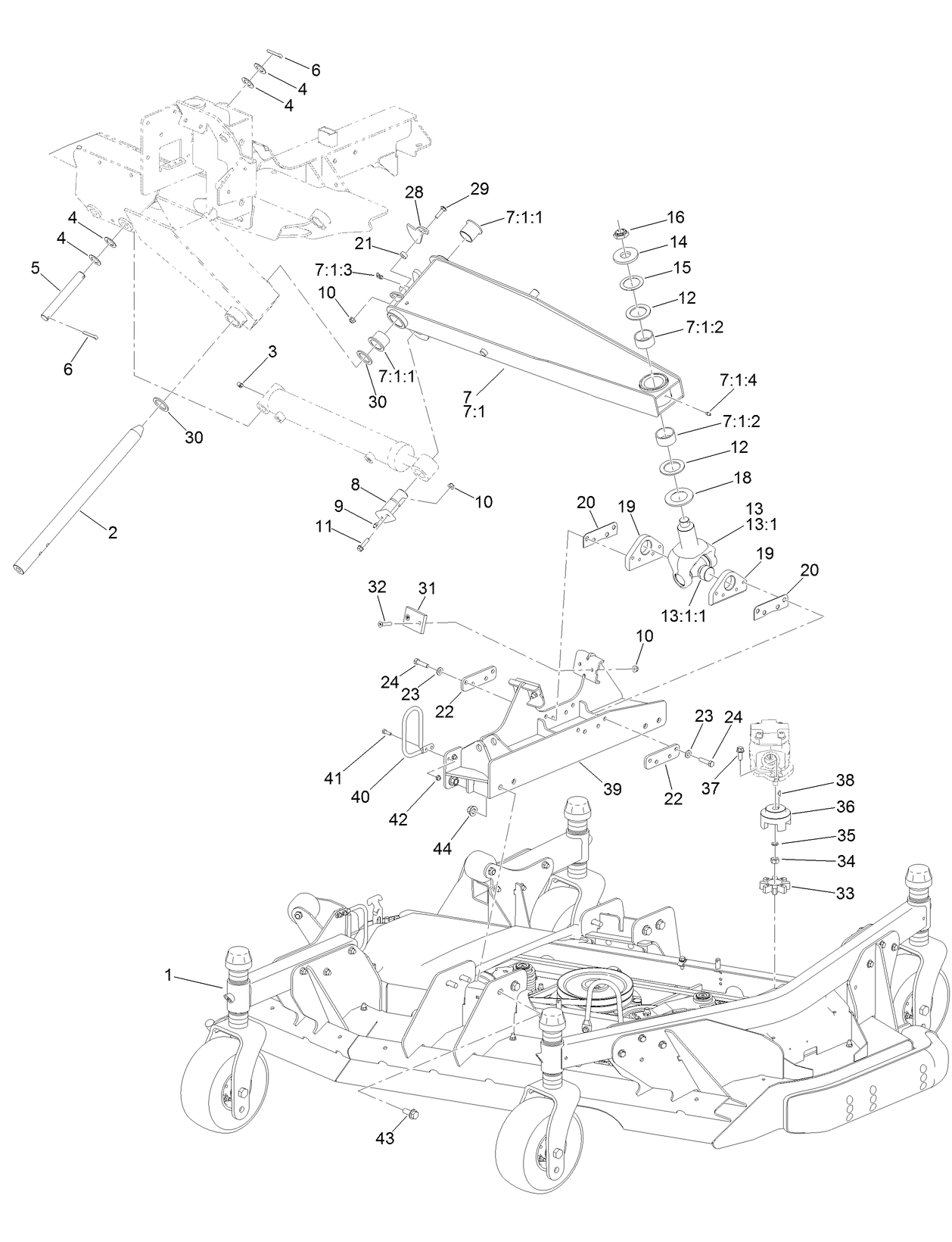 Right Hand Deck Connection Assembly