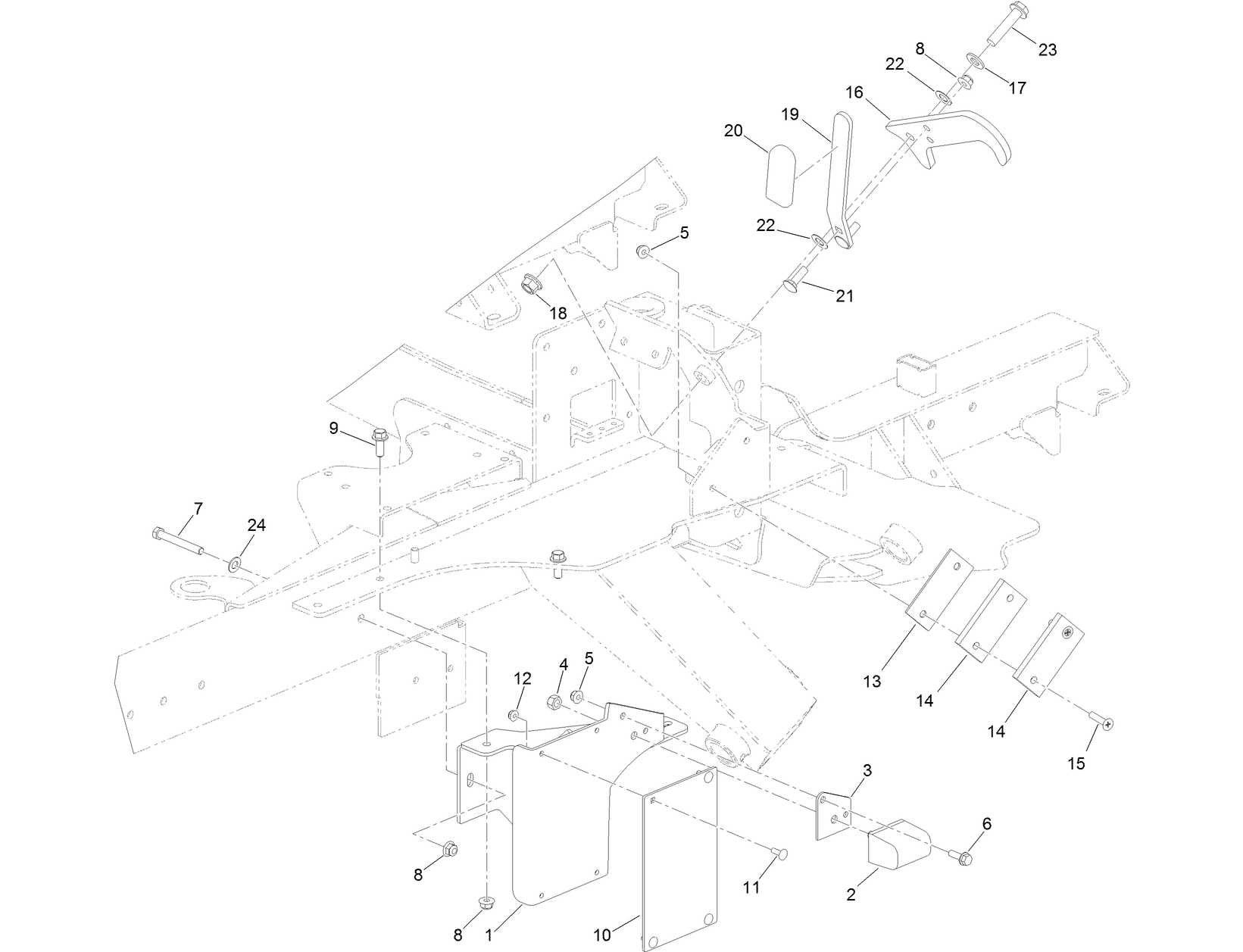 Right Hand Deck Transport Lock Assembly