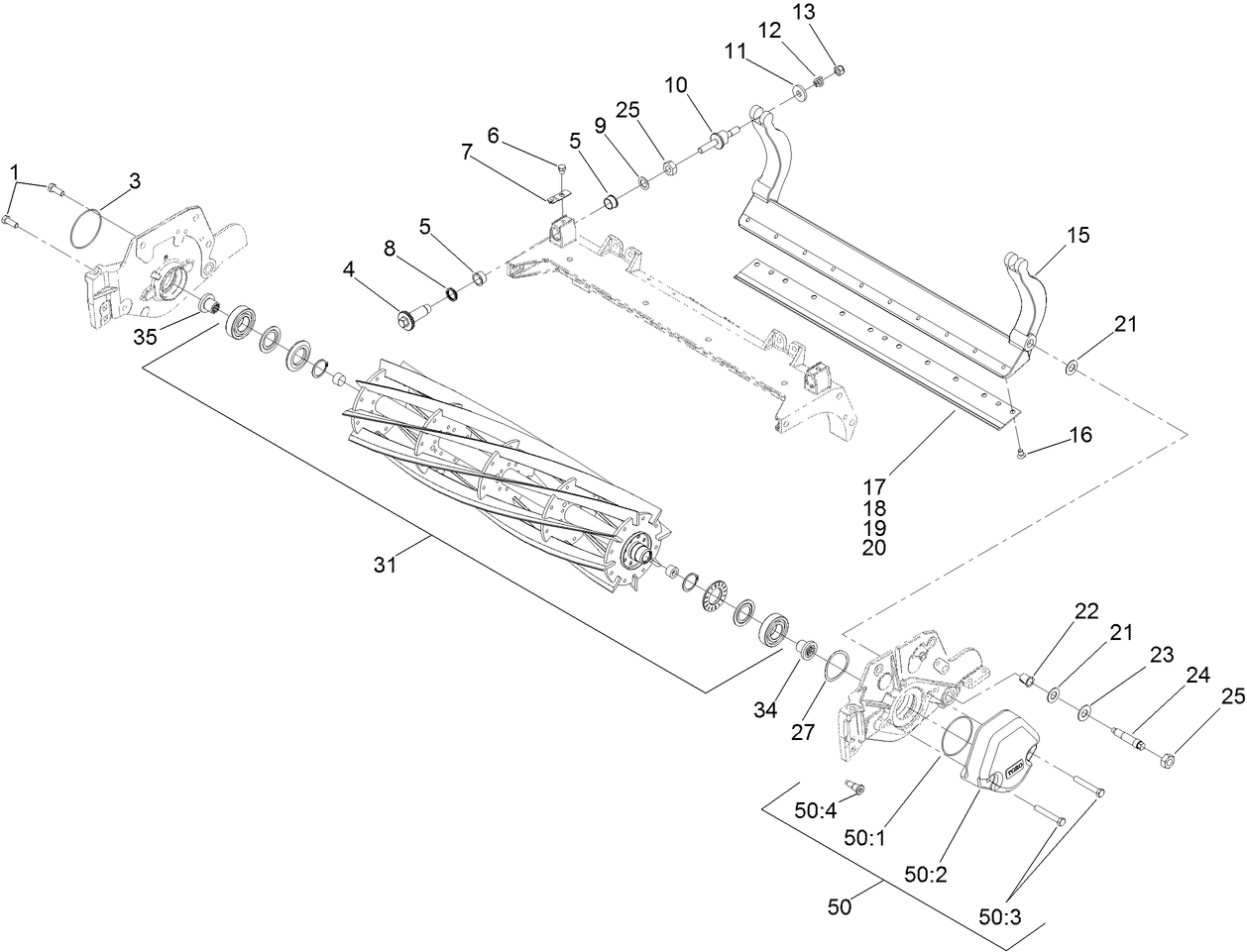 Reel and Bedbar Assembly