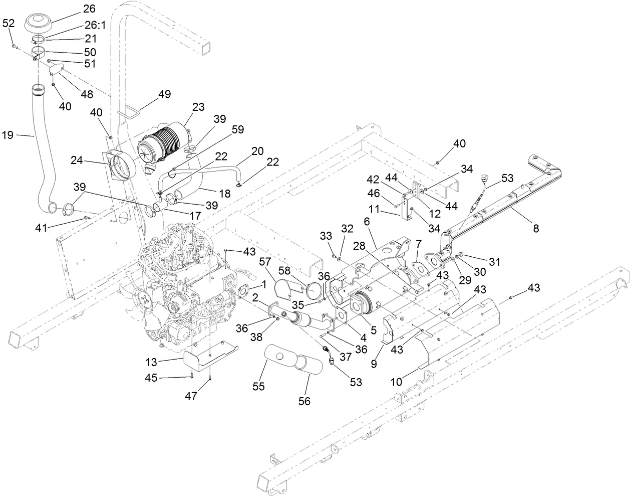 Muffler and Air Cleaner Assembly
