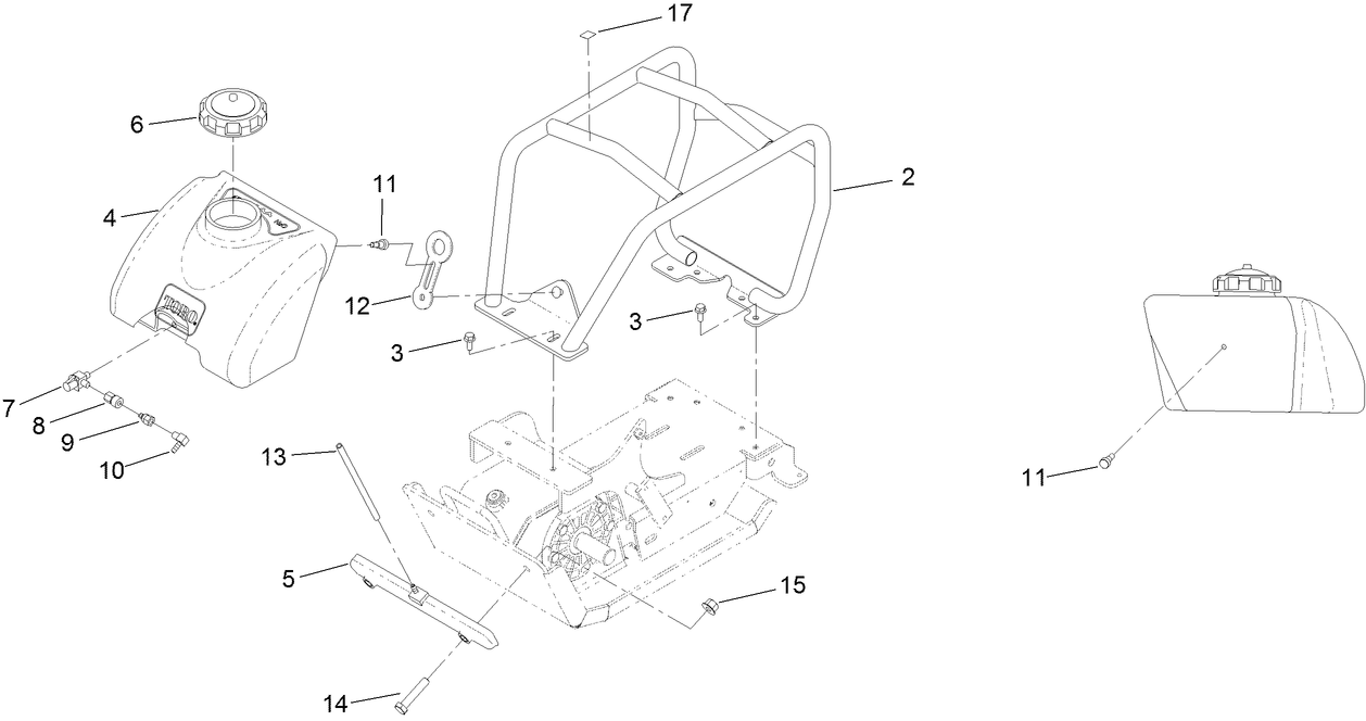 Roll Cage and Water Tank Assembly