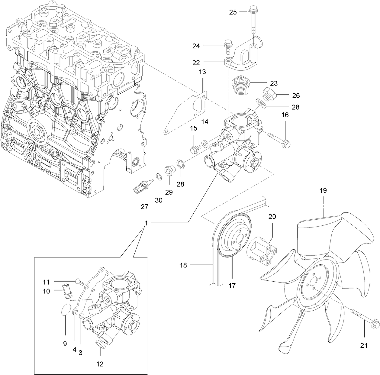 Cooling Water System Assembly