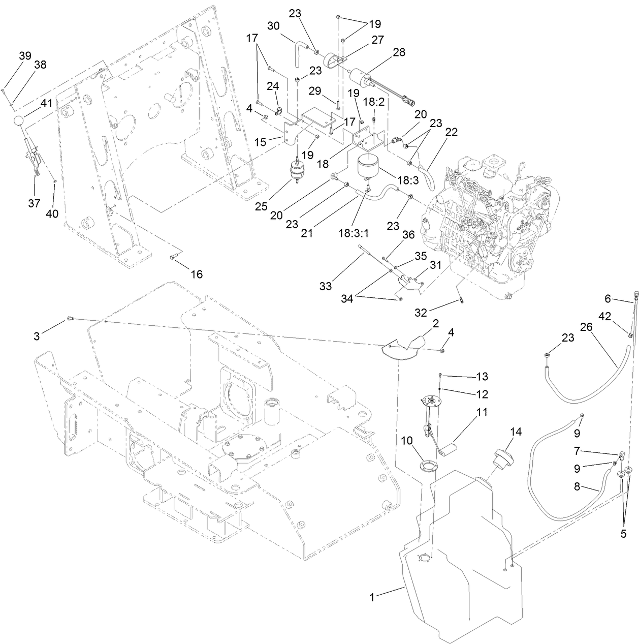 Fuel Tank, Fuel Pump and Filter Assembly