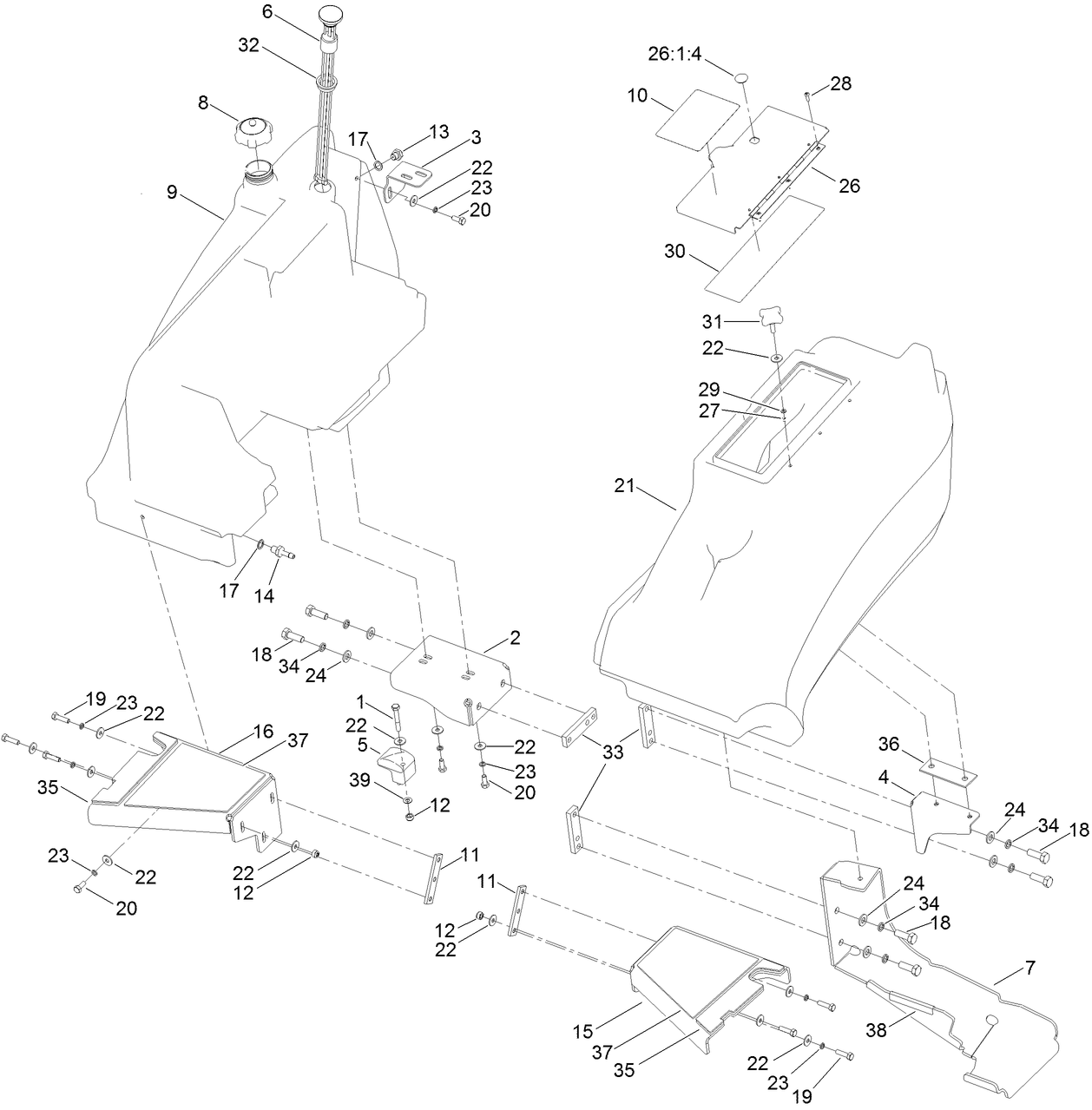 Fuel Tank and Storage Pod Assembly