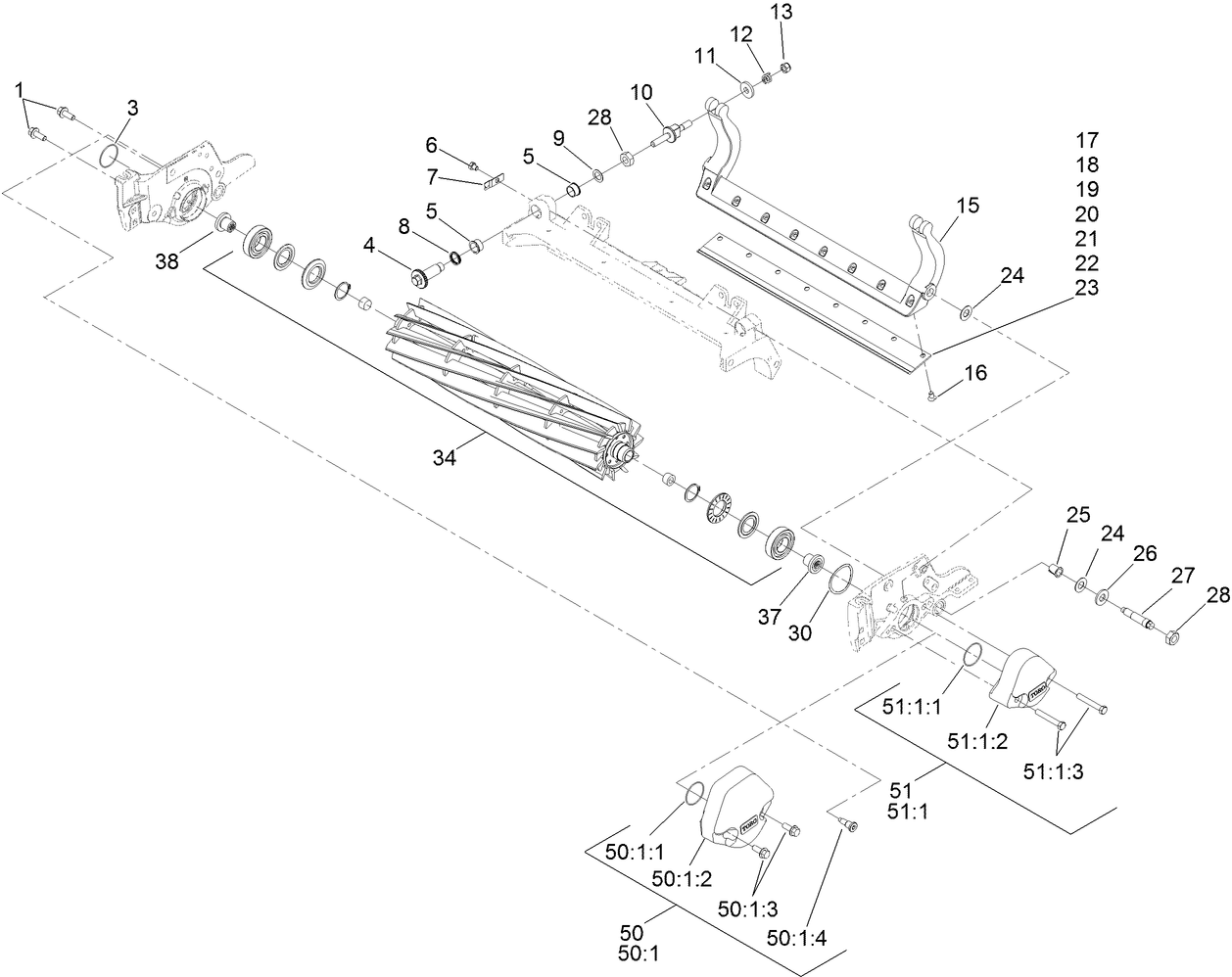 Reel and Bedbar Assembly