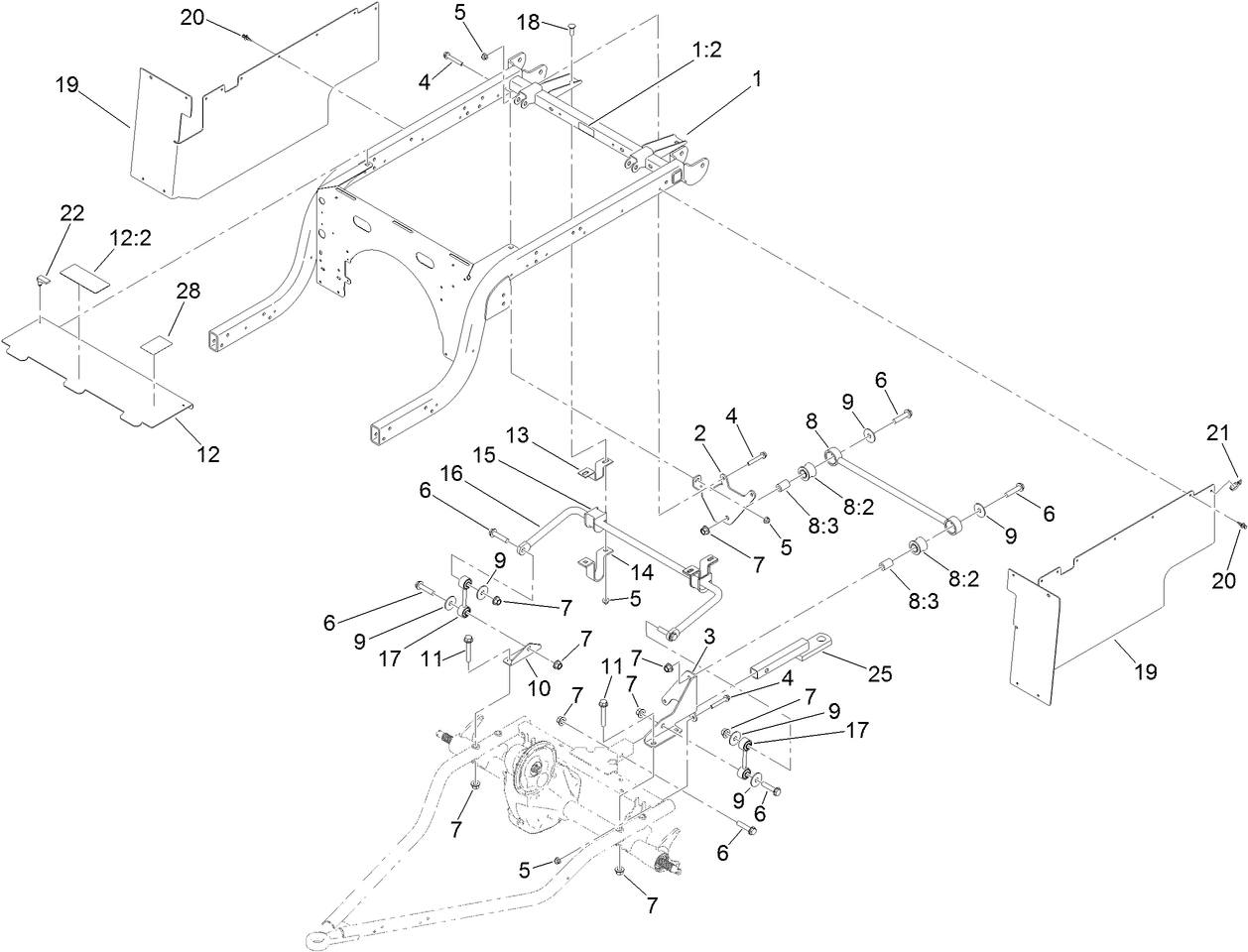 Rear Frame and Suspension Assembly