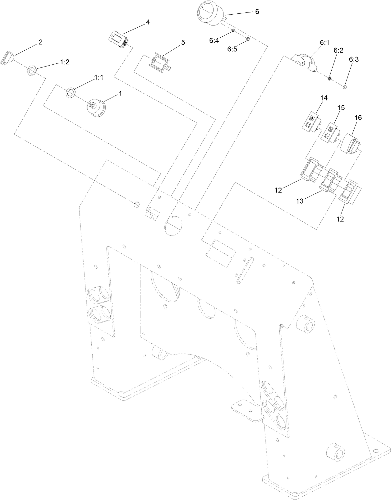 Fuel Gauge, Hour Meter and Ignition Assembly