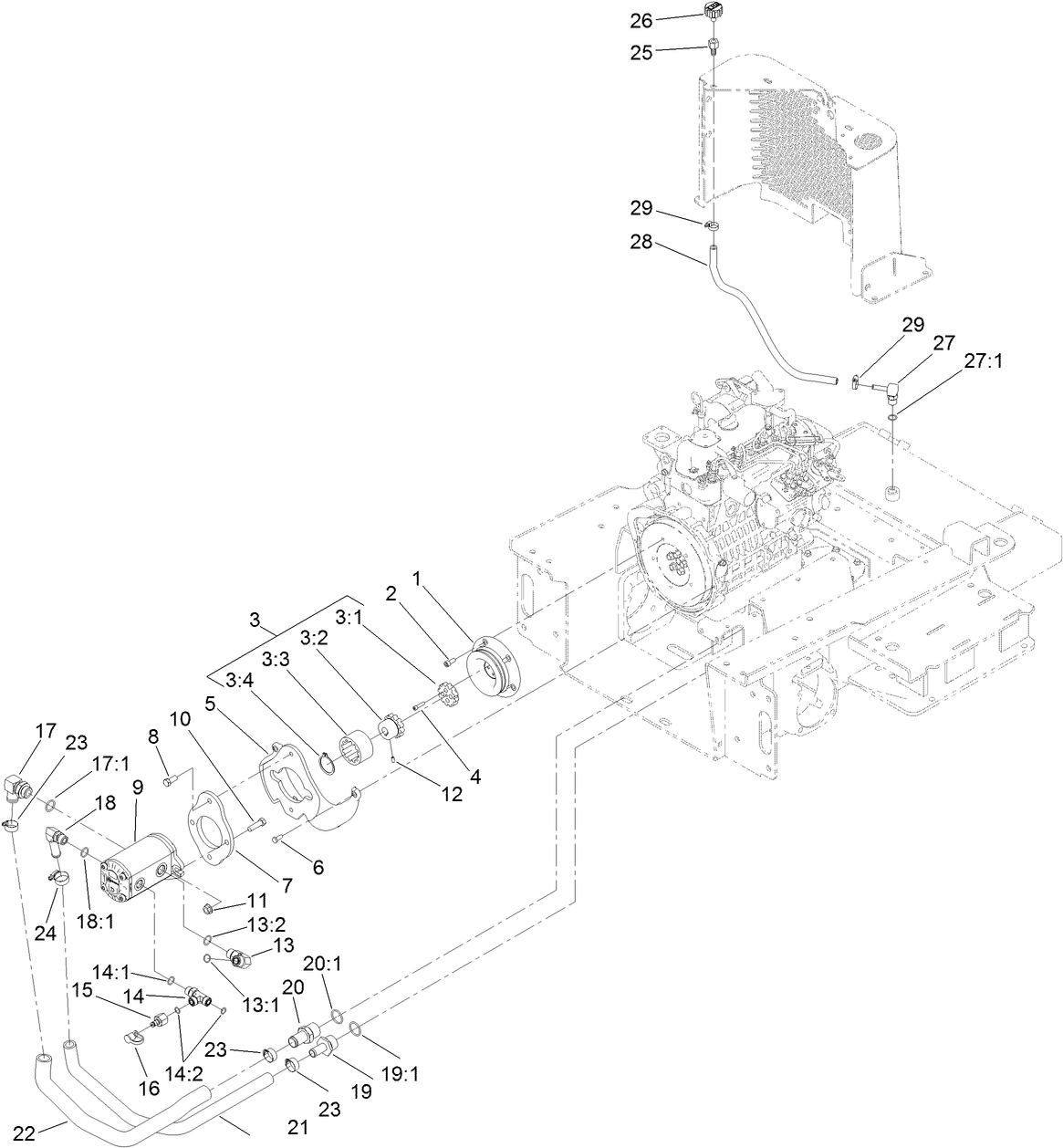 Hydraulic Pump and Filter Assembly