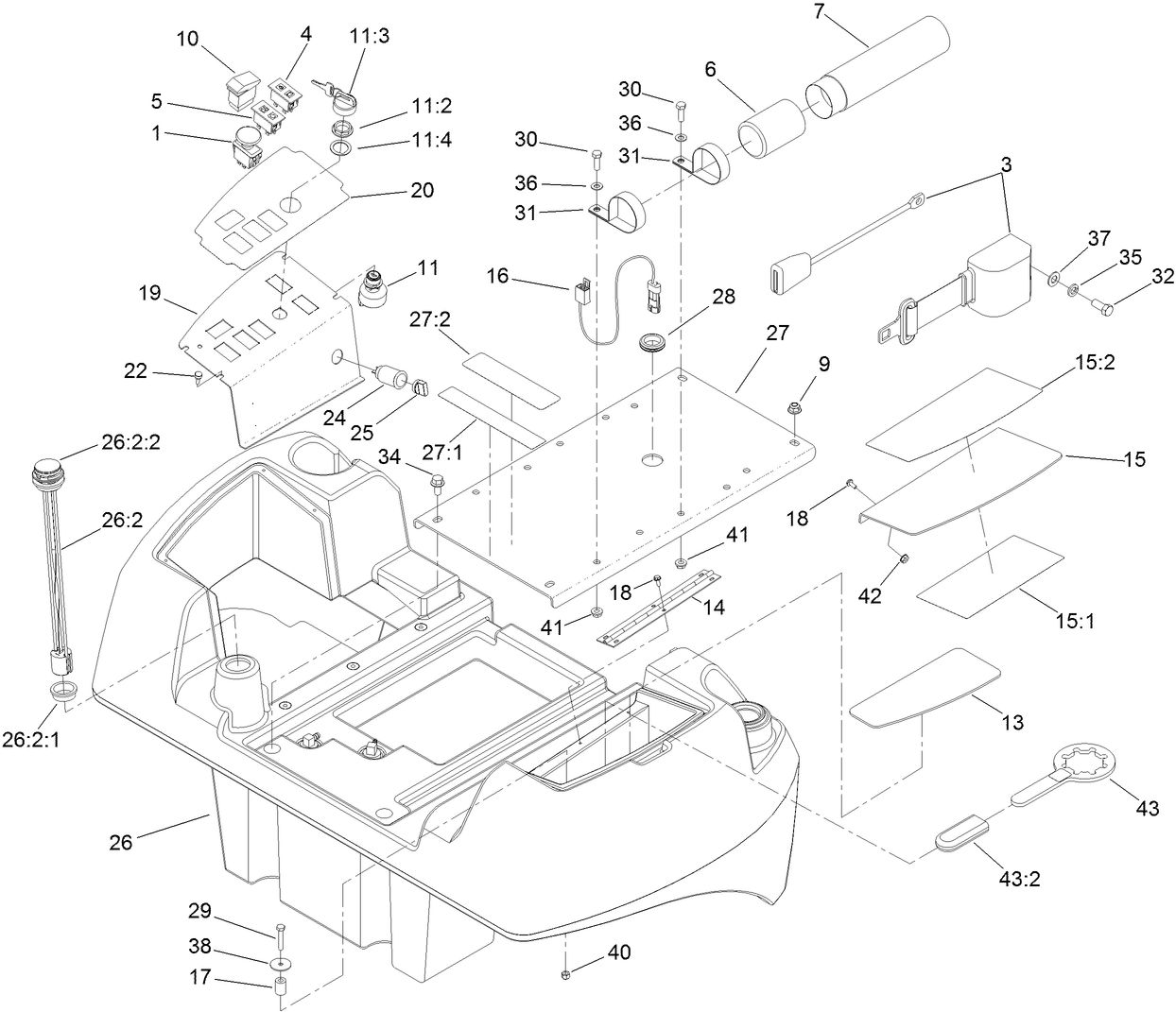 Fuel Tank and Control Panel Assembly