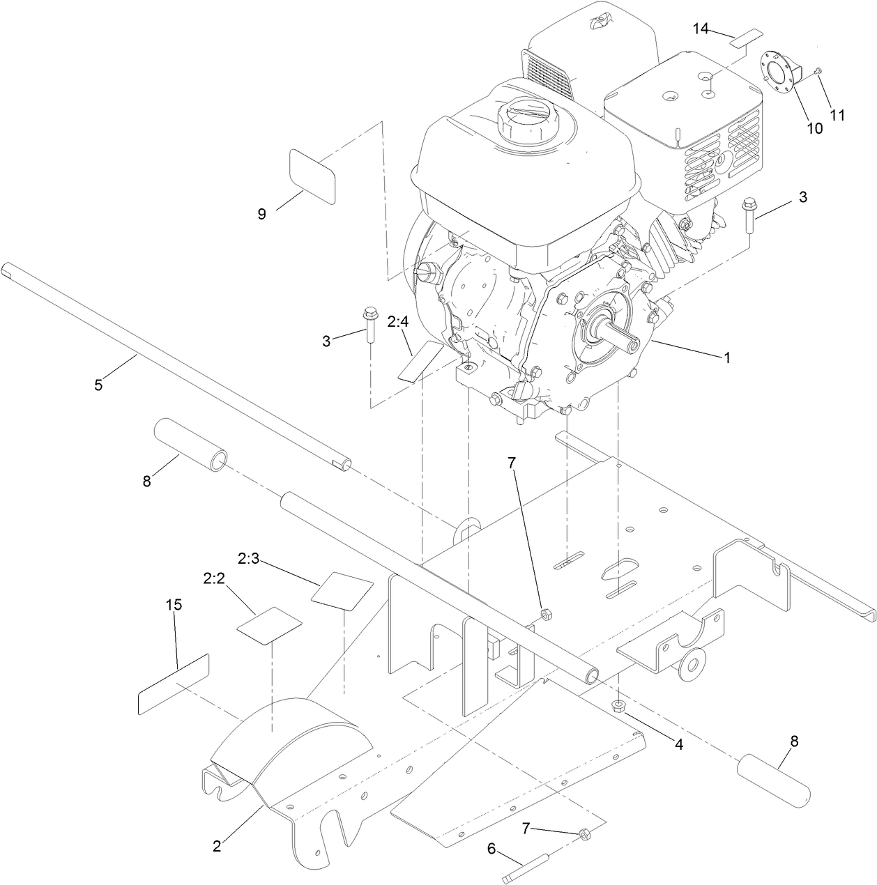 Engine and Frame Assembly