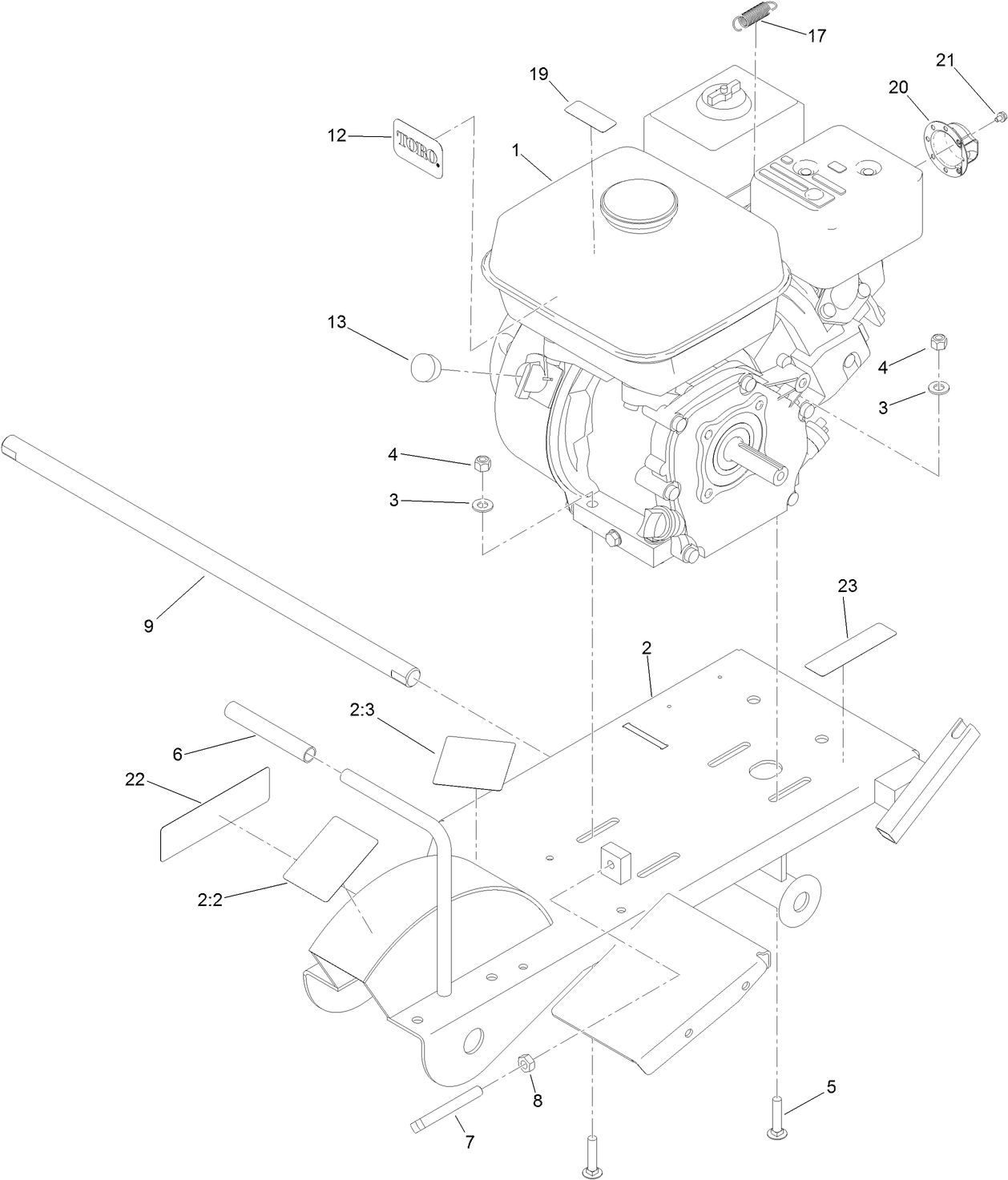 Engine and Frame Assembly