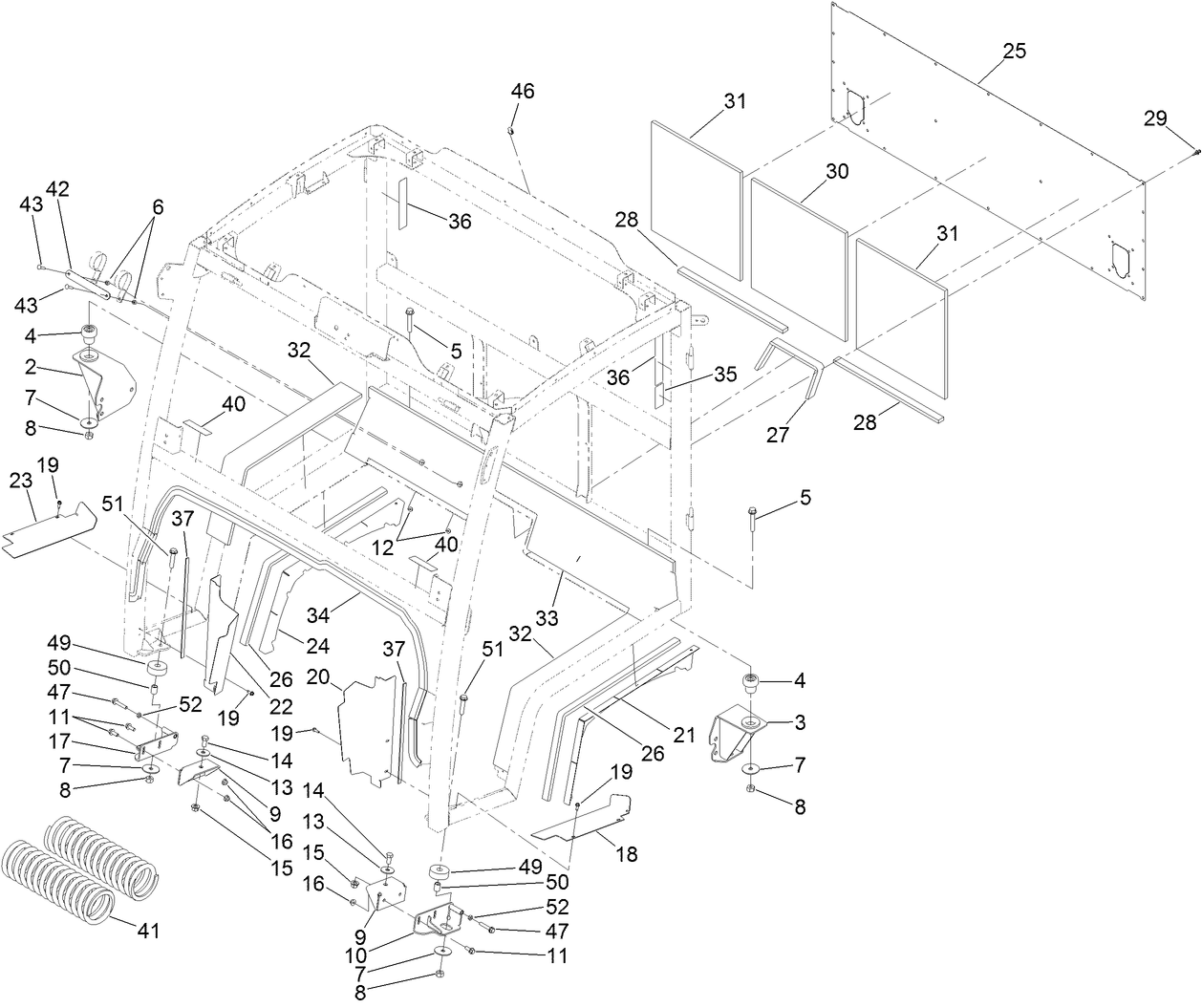 Frame, Mount and Seal Assembly