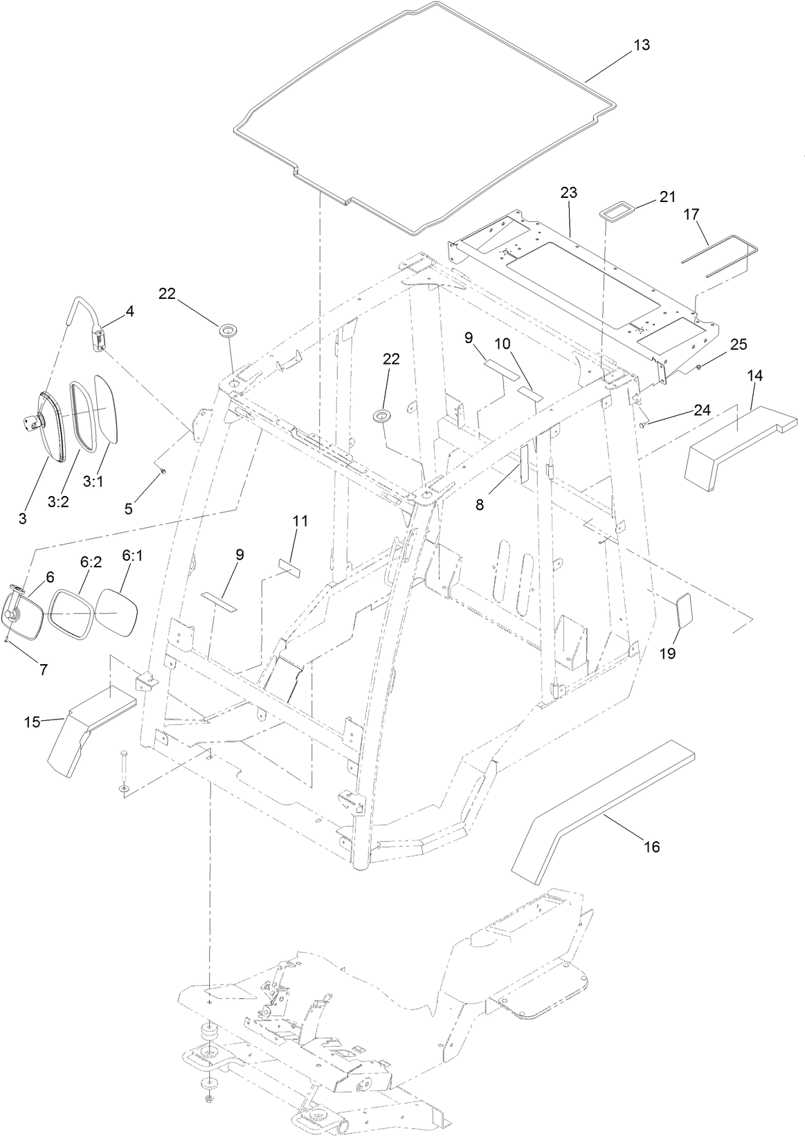 Frame, Mount and Seal Assembly