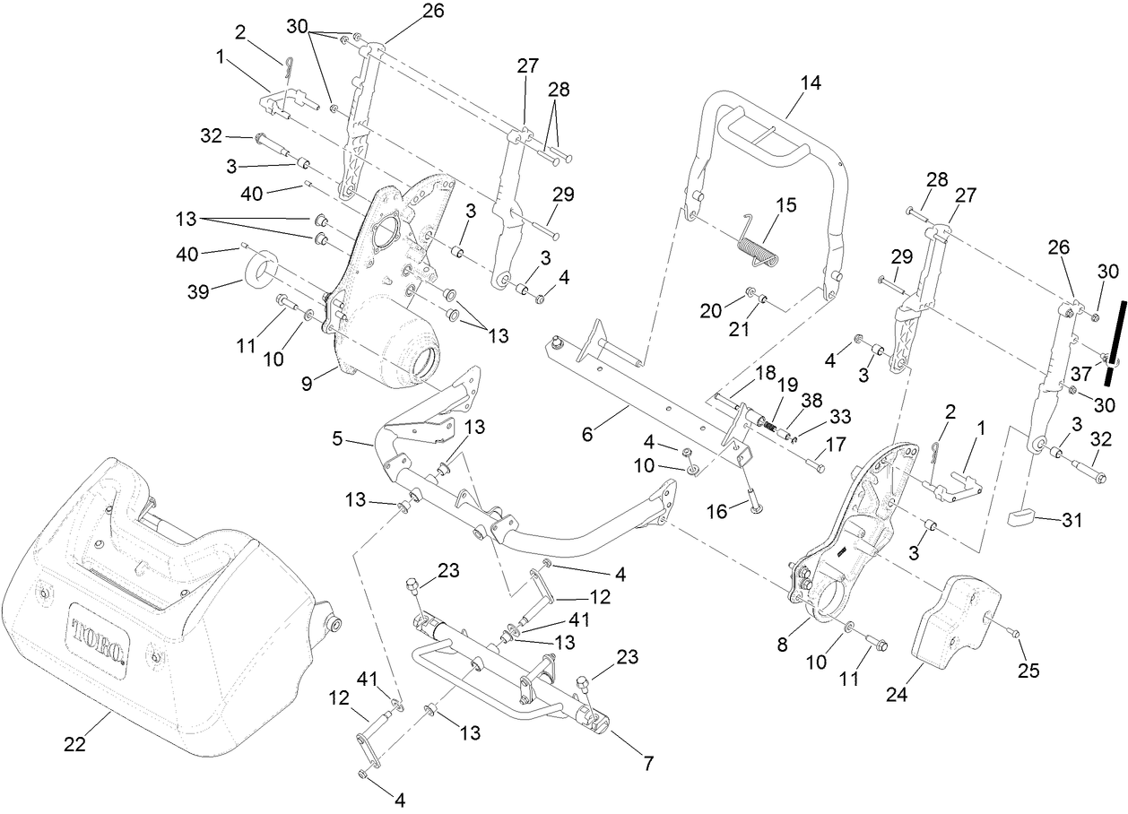 Frame and Handle Mount Assembly