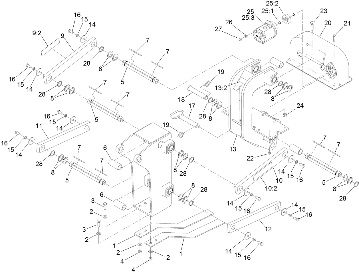 Blade Mounting and Transmission Assembly