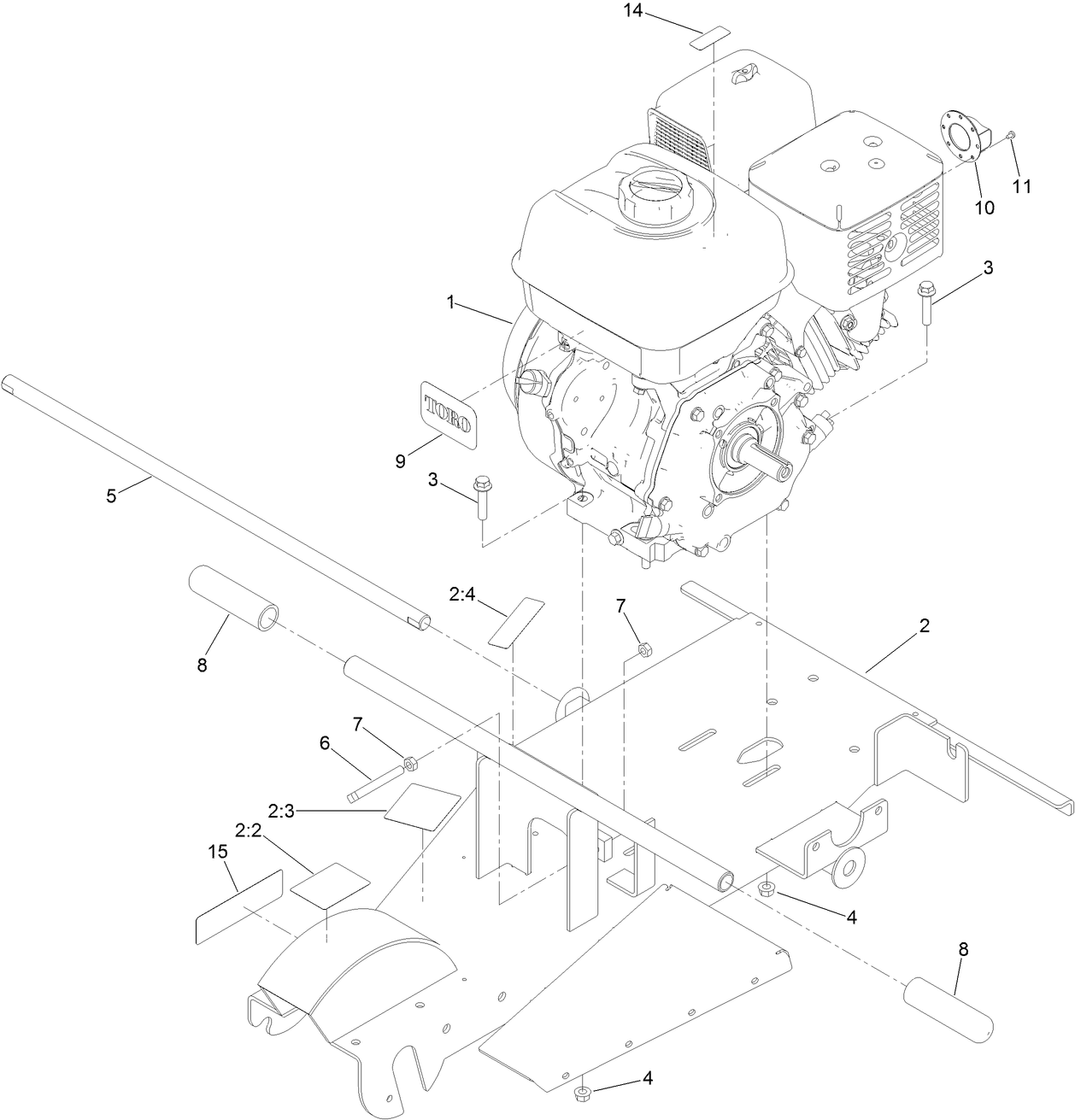 Engine and Frame Assembly