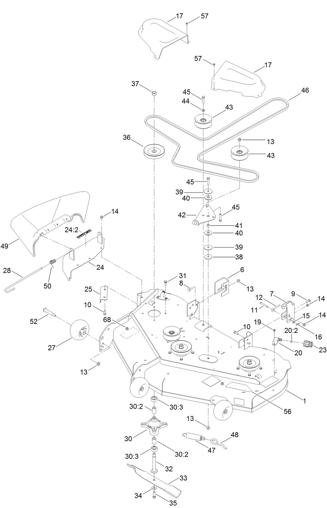 50 Inch Deck Assembly