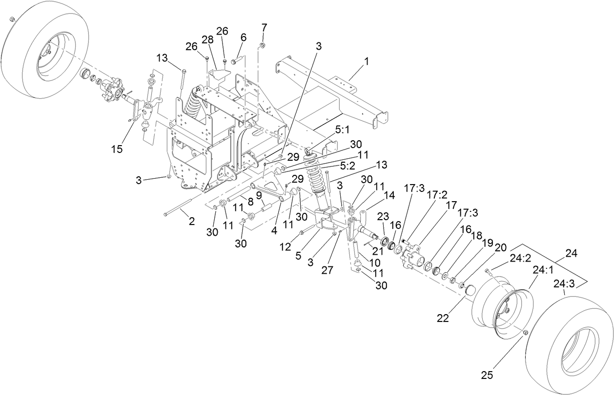 Front Frame and Suspension Assembly