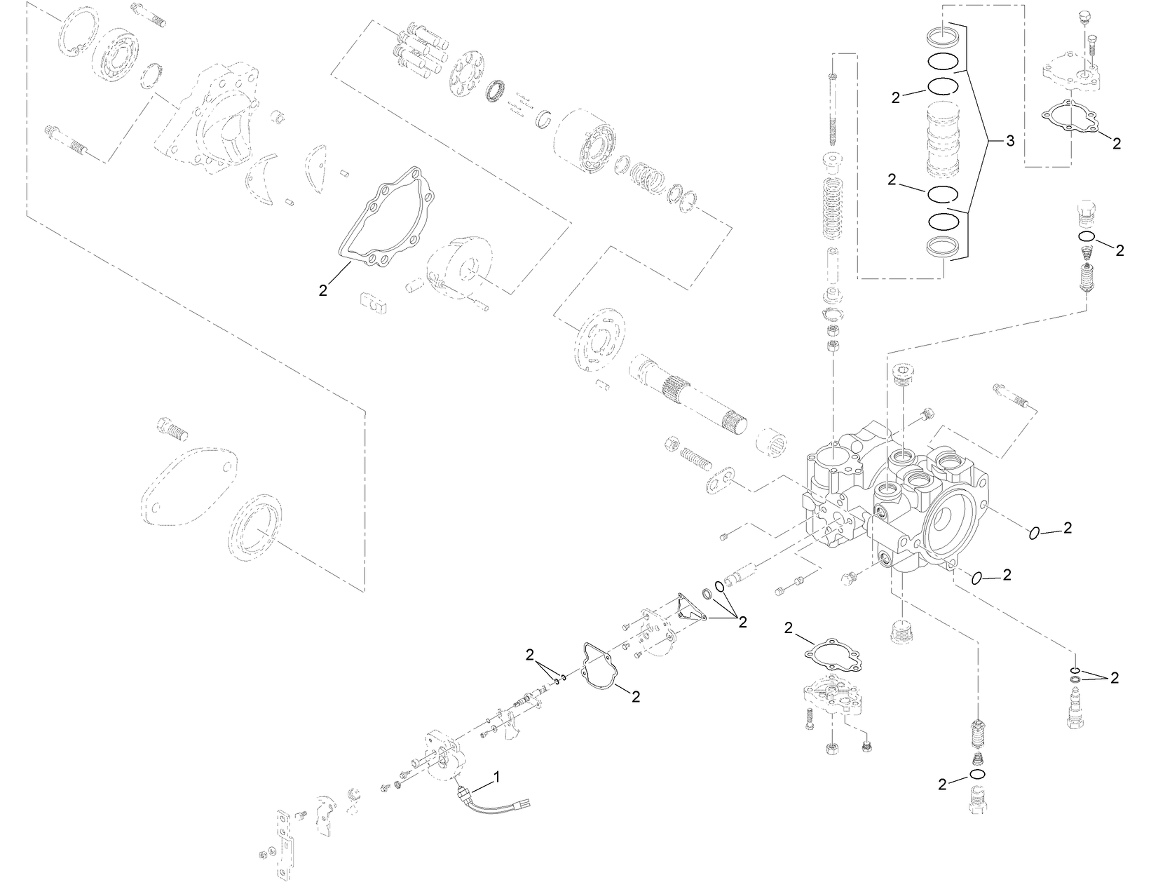 Rear Pump Assembly Tandem Pump No. AU125034