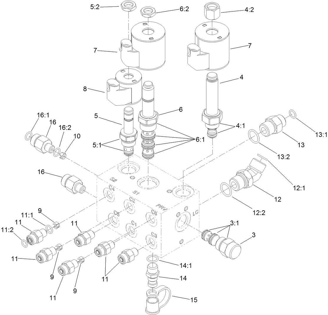 Lift Control Manifold Assembly No. 117-0158