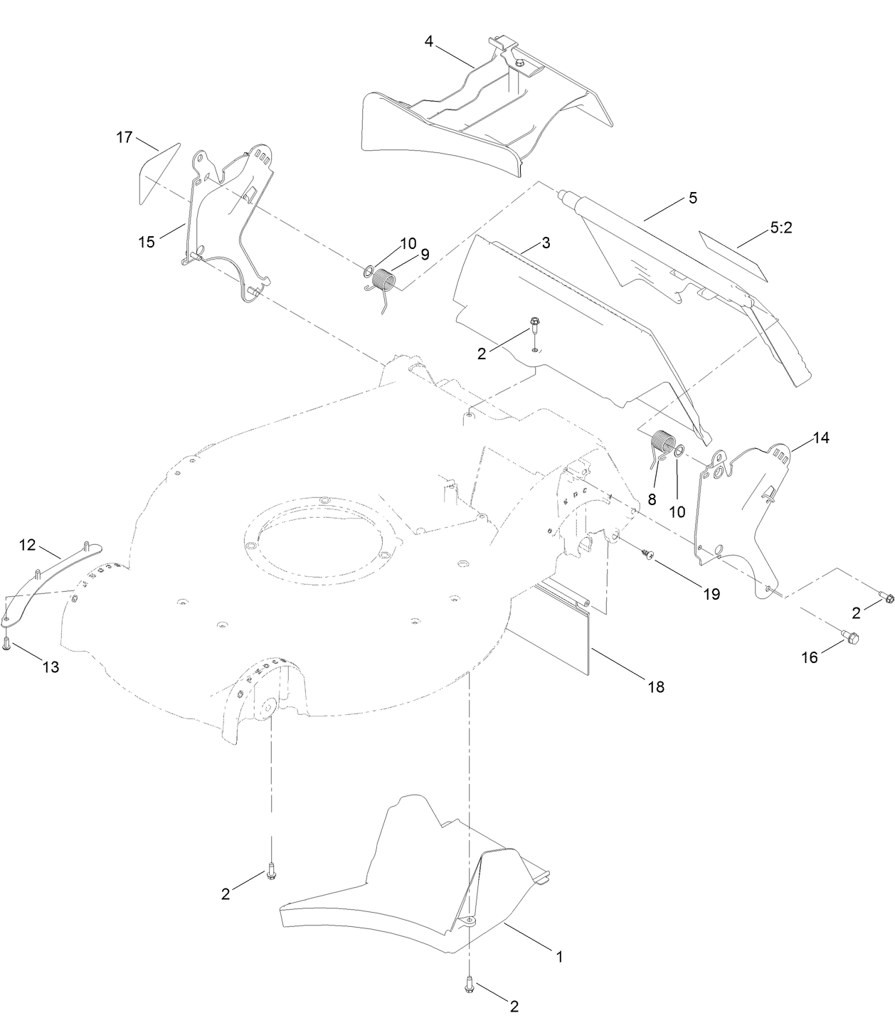 Rear Door and Mulch Plug Assembly