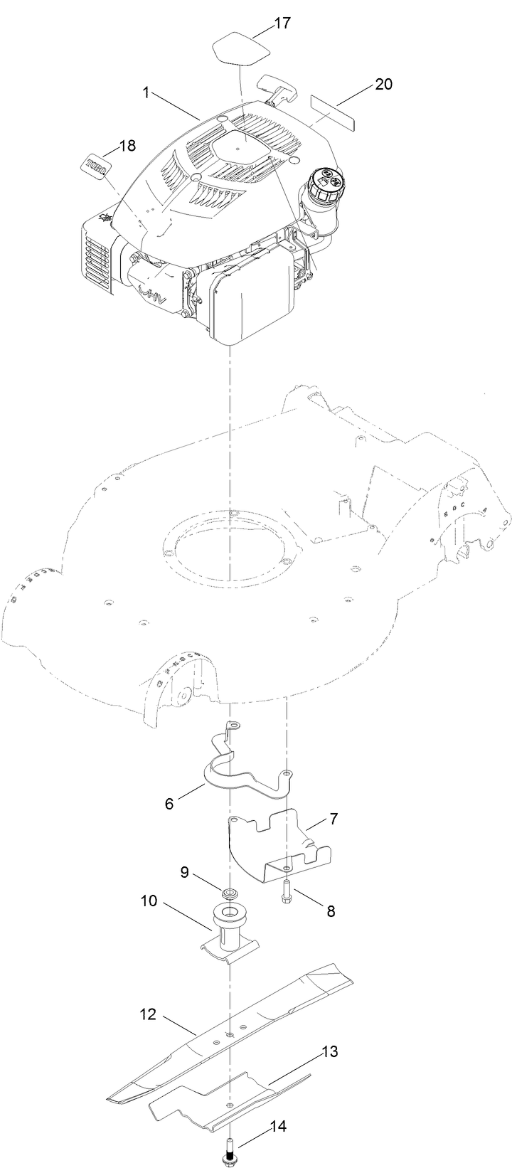 Engine and Blade Assembly