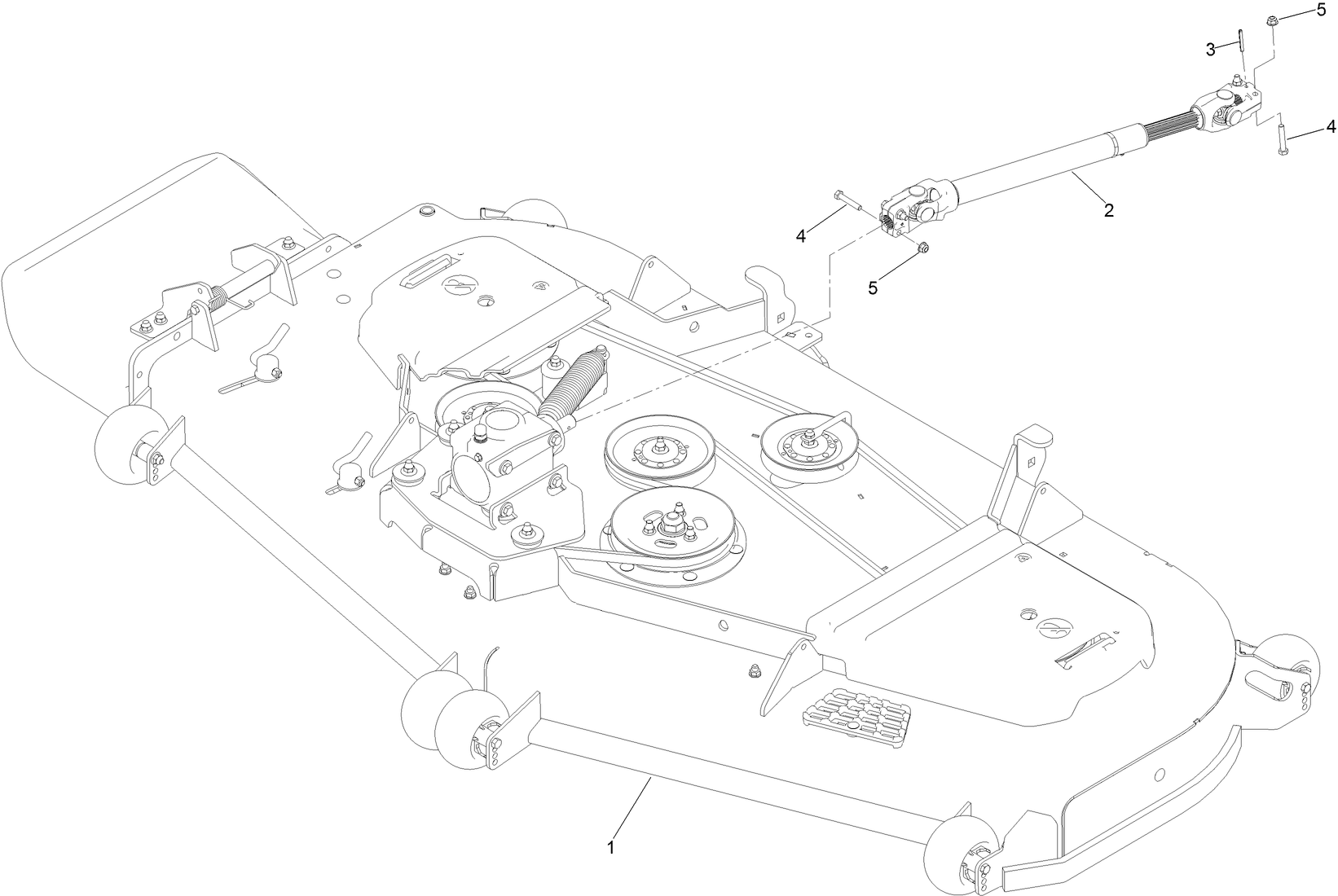 Deck and Driveshaft Assembly