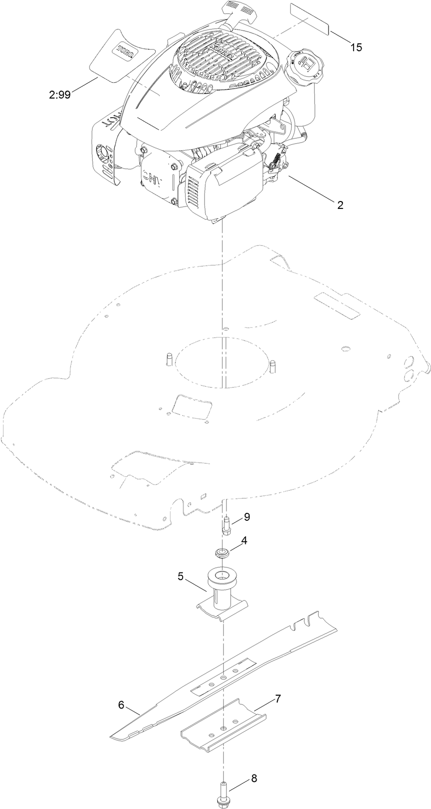 Engine and Blade Assembly