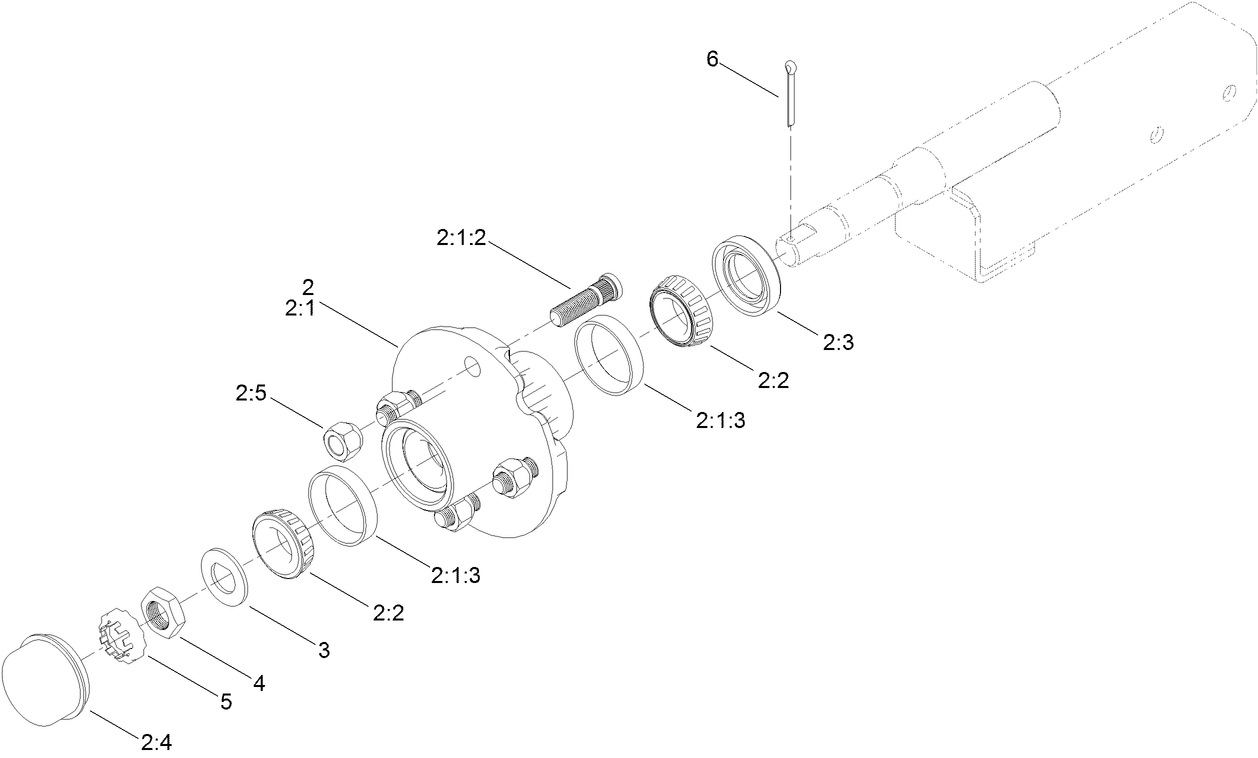 Hub and Axle Assembly No. 117-1458
