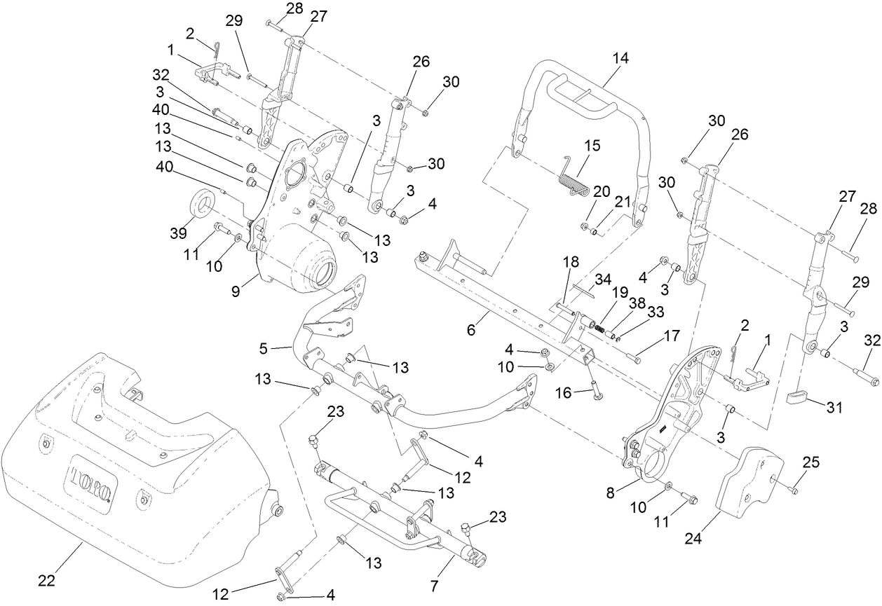 Frame and Handle Mount Assembly