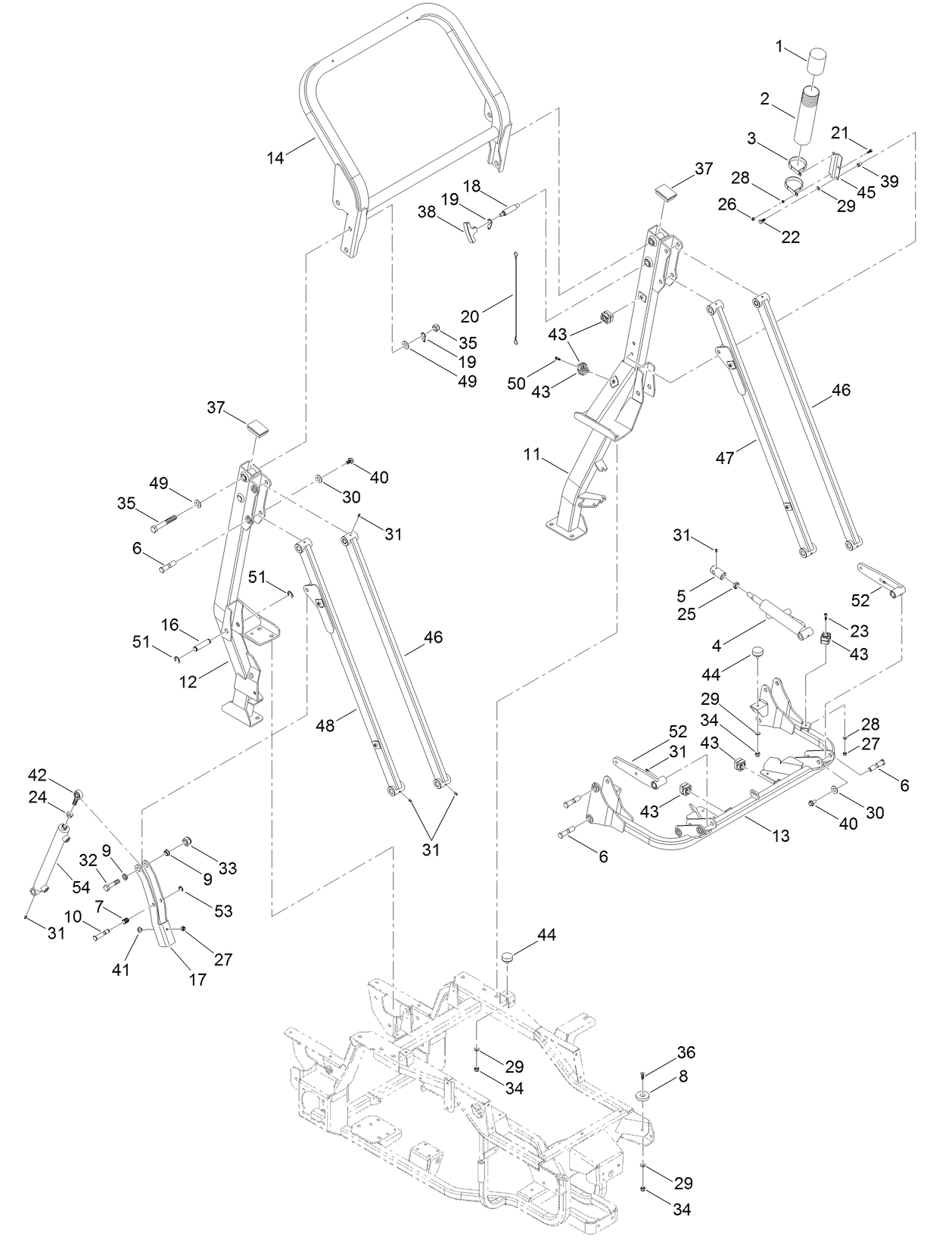 Basket Lift Frame Assembly
