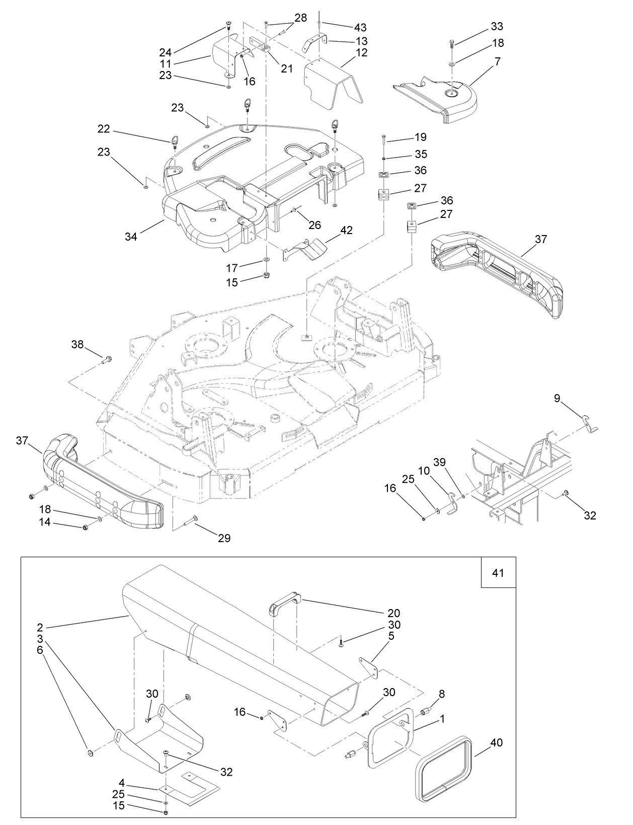 Grass Conveyor Hood Assembly