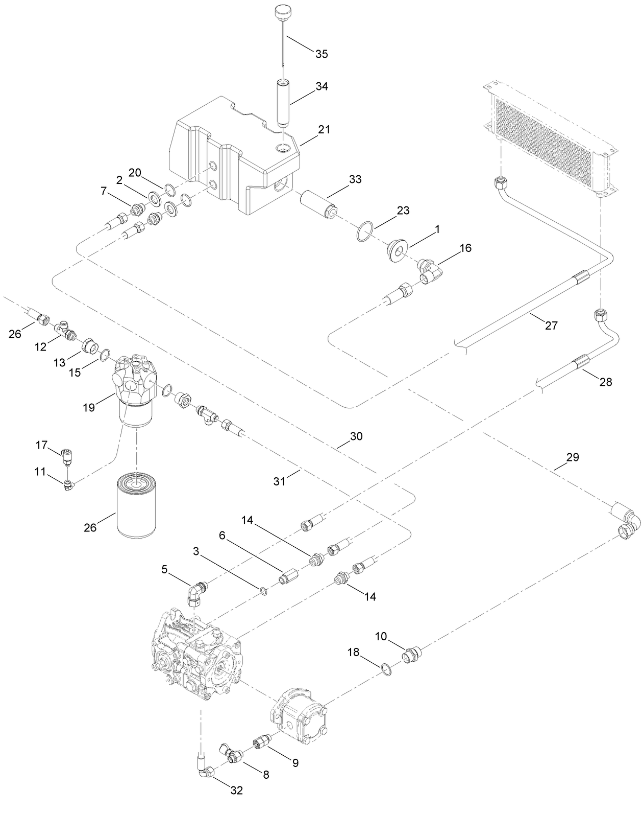 Oil Filter System Assembly